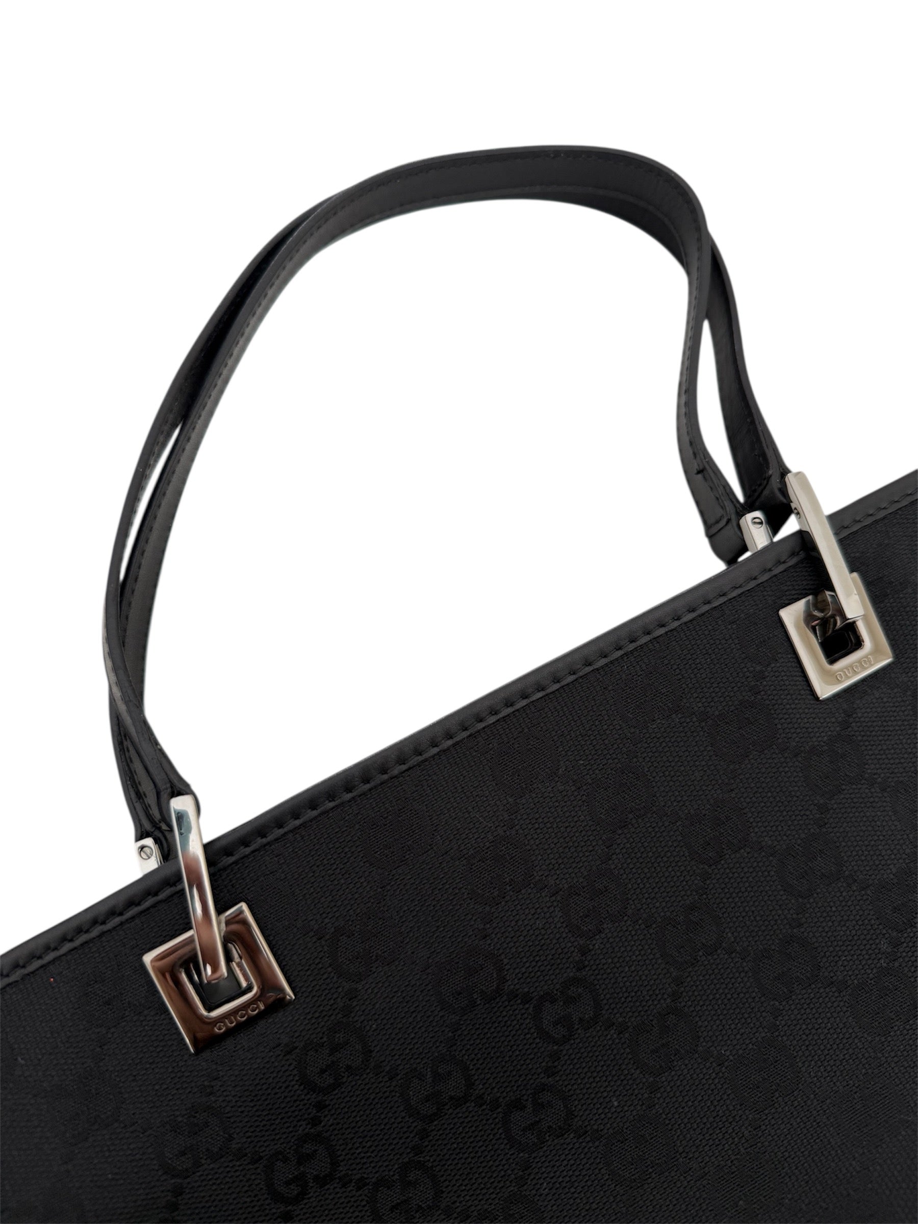 Gucci Tote Bag Black Canvas