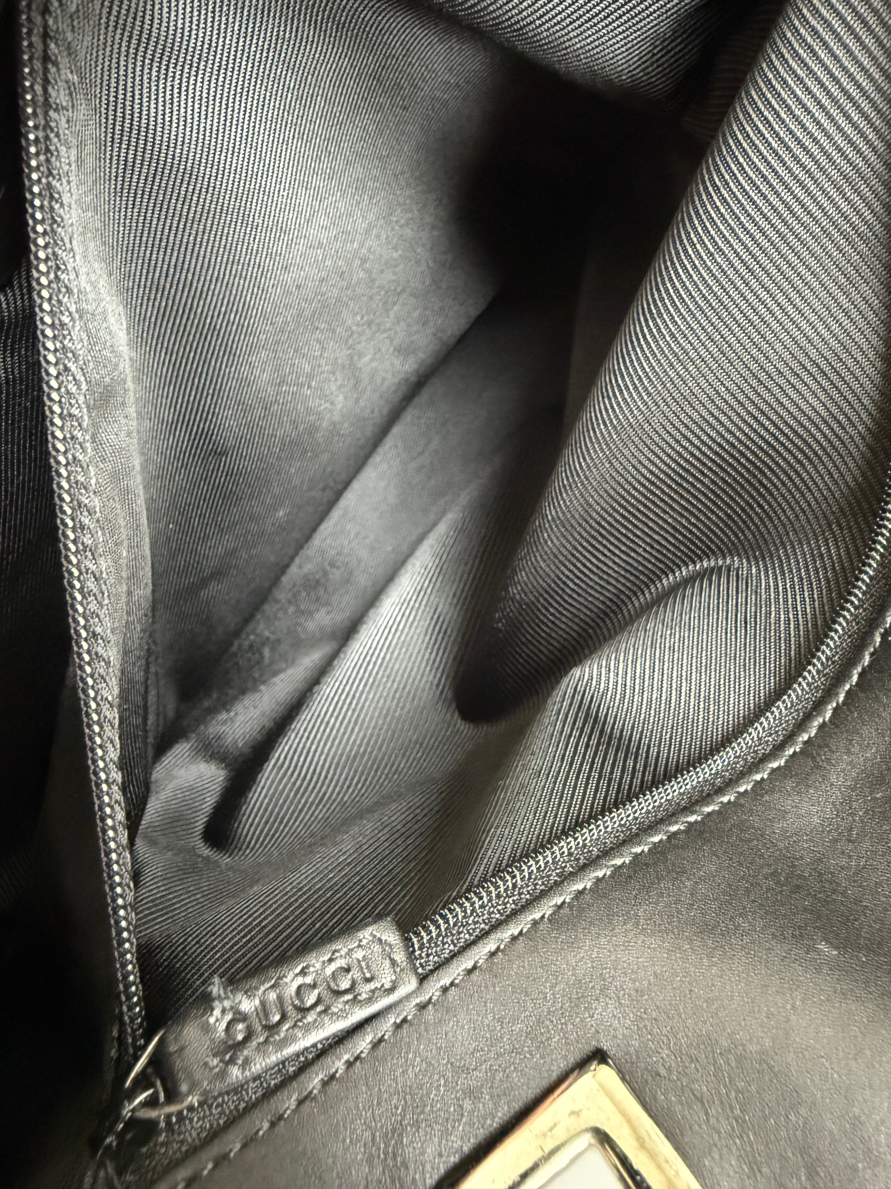 Gucci Tote Bag Black Canvas