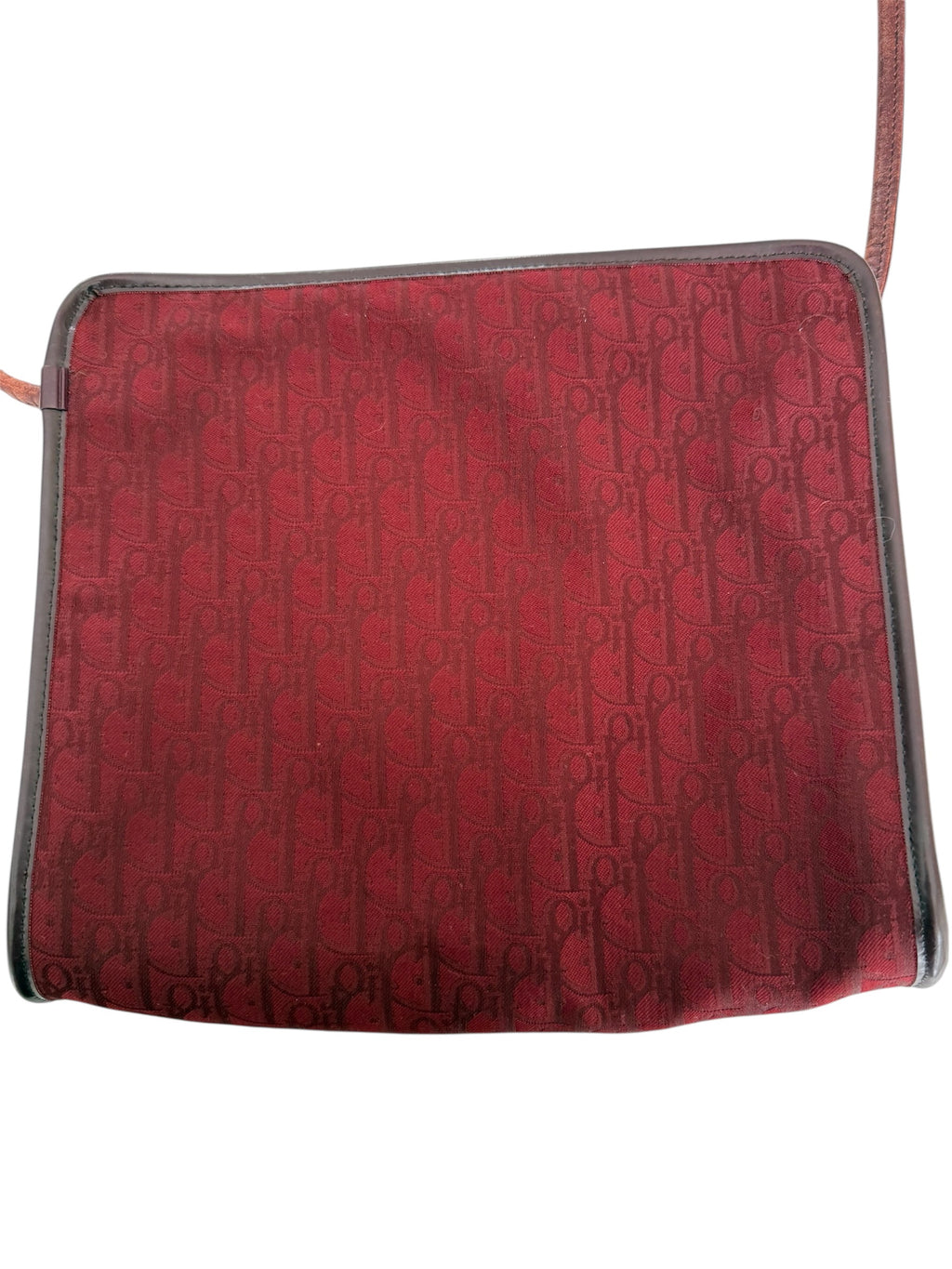 Christian Dior Shoulder Bag Bordeaux Canvas