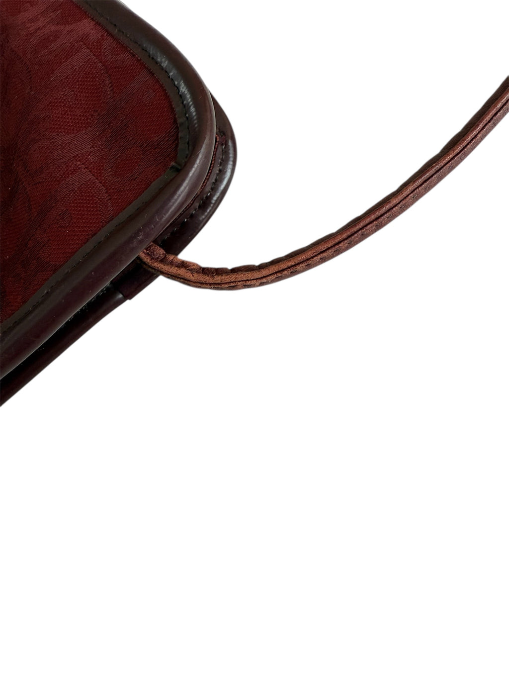 Christian Dior Shoulder Bag Bordeaux Canvas