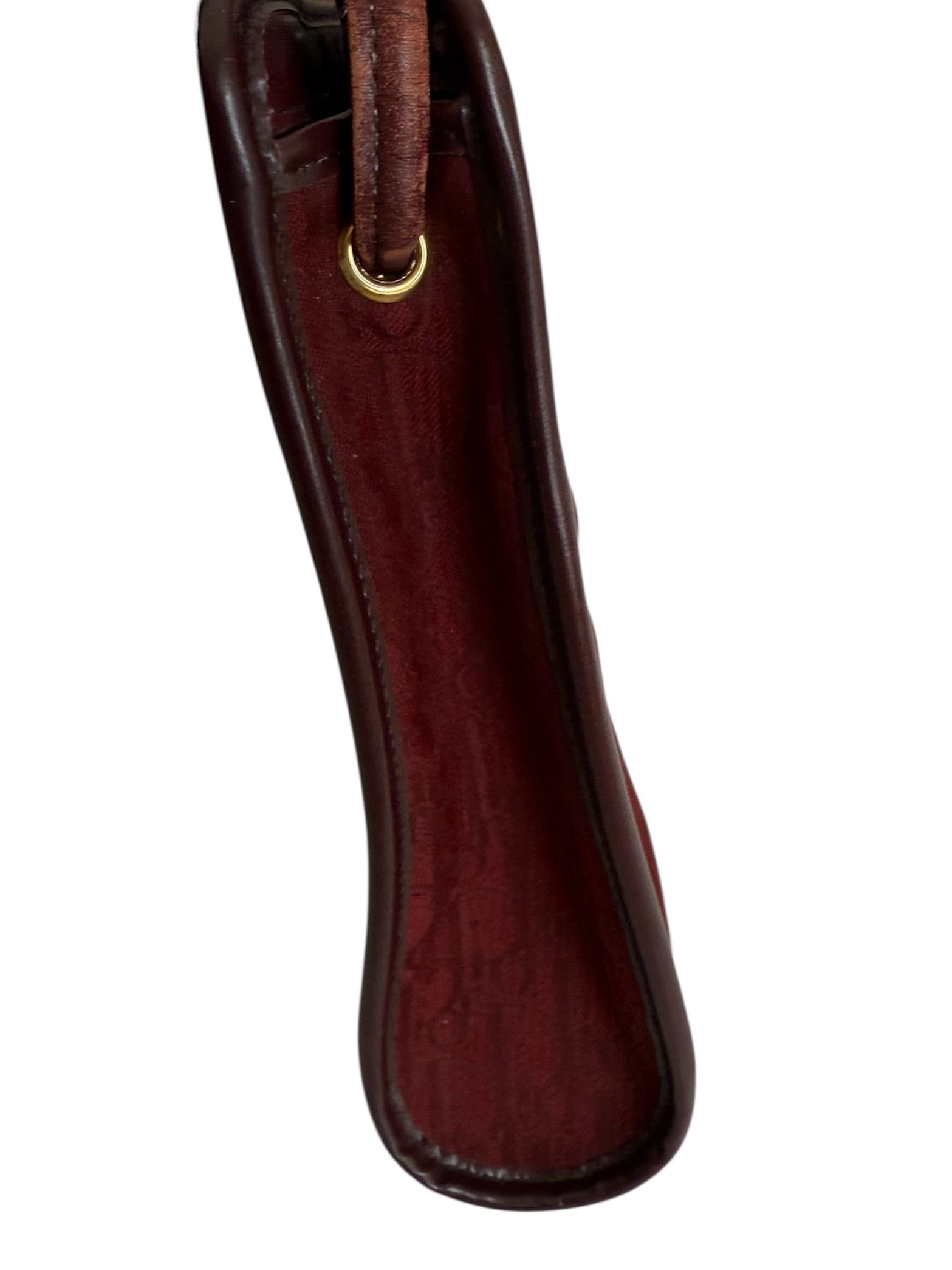 Christian Dior Shoulder Bag Bordeaux Canvas