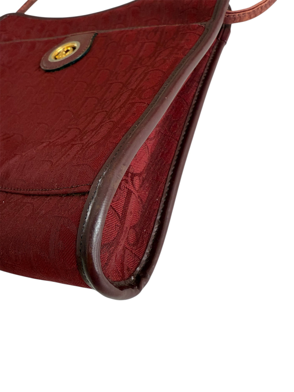 Christian Dior Shoulder Bag Bordeaux Canvas