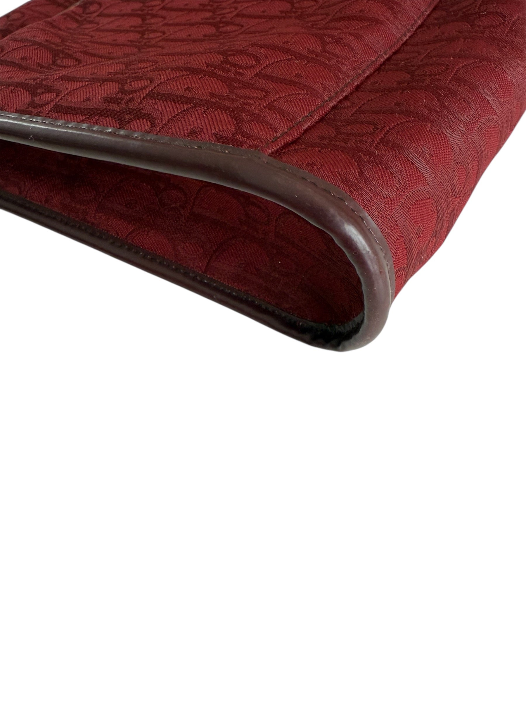 Christian Dior Shoulder Bag Bordeaux Canvas