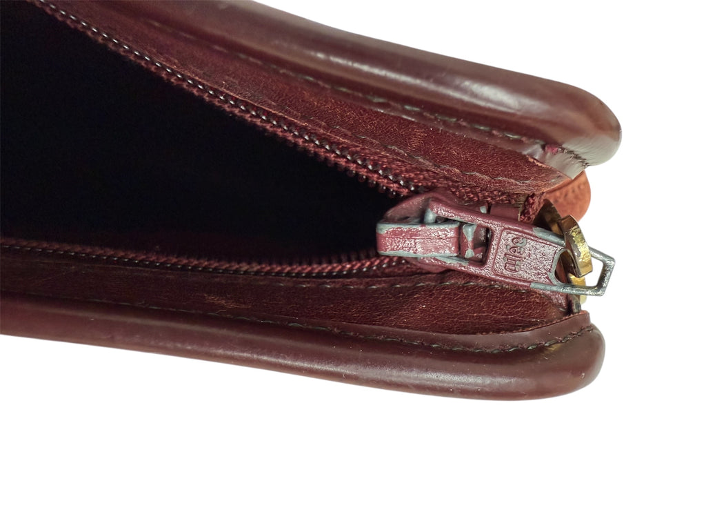 Christian Dior Shoulder Bag Bordeaux Canvas