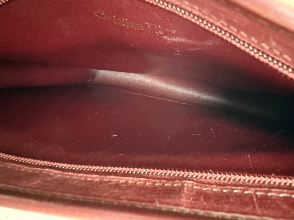 Christian Dior Shoulder Bag Bordeaux Canvas