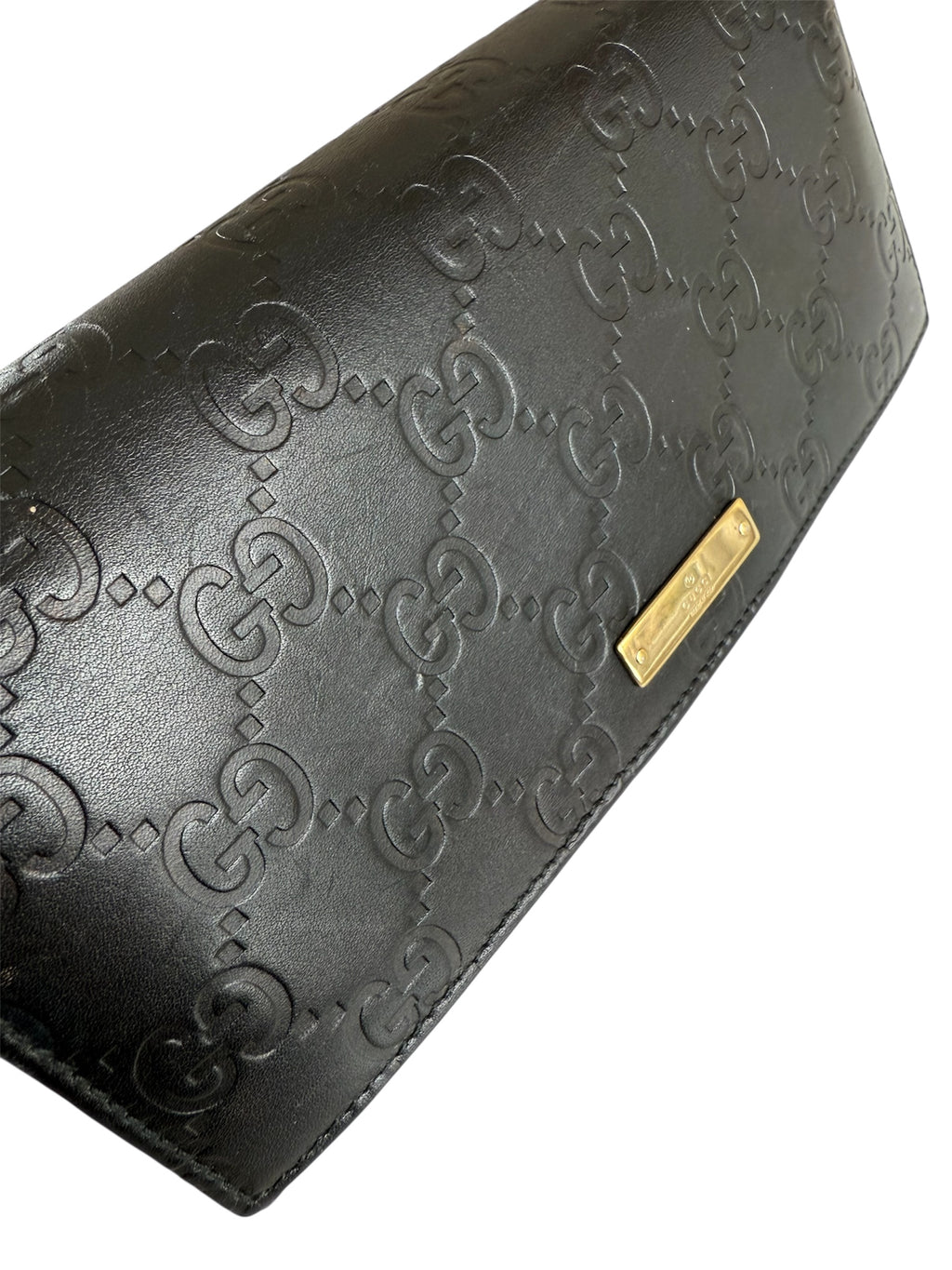 Gucci Black Leather Wallet On Chain