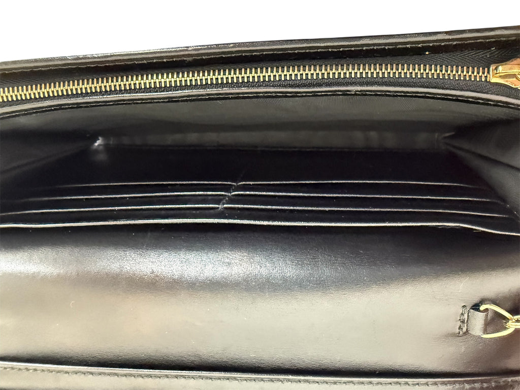 Gucci Black Leather Wallet On Chain