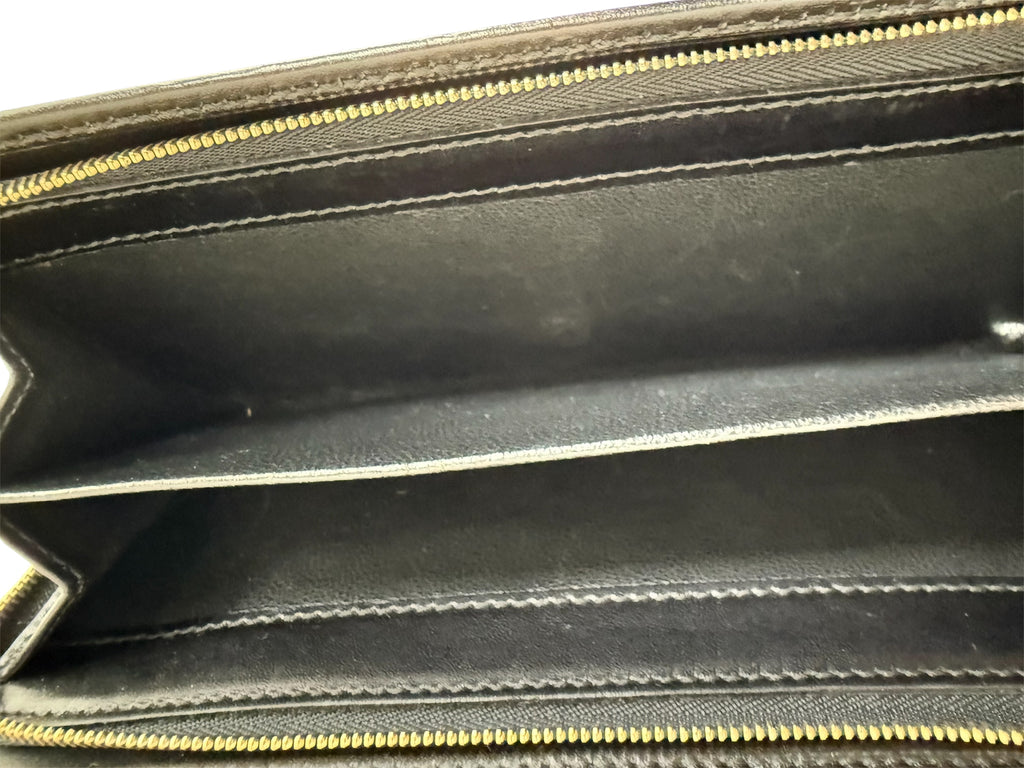 Gucci Black Leather Wallet On Chain