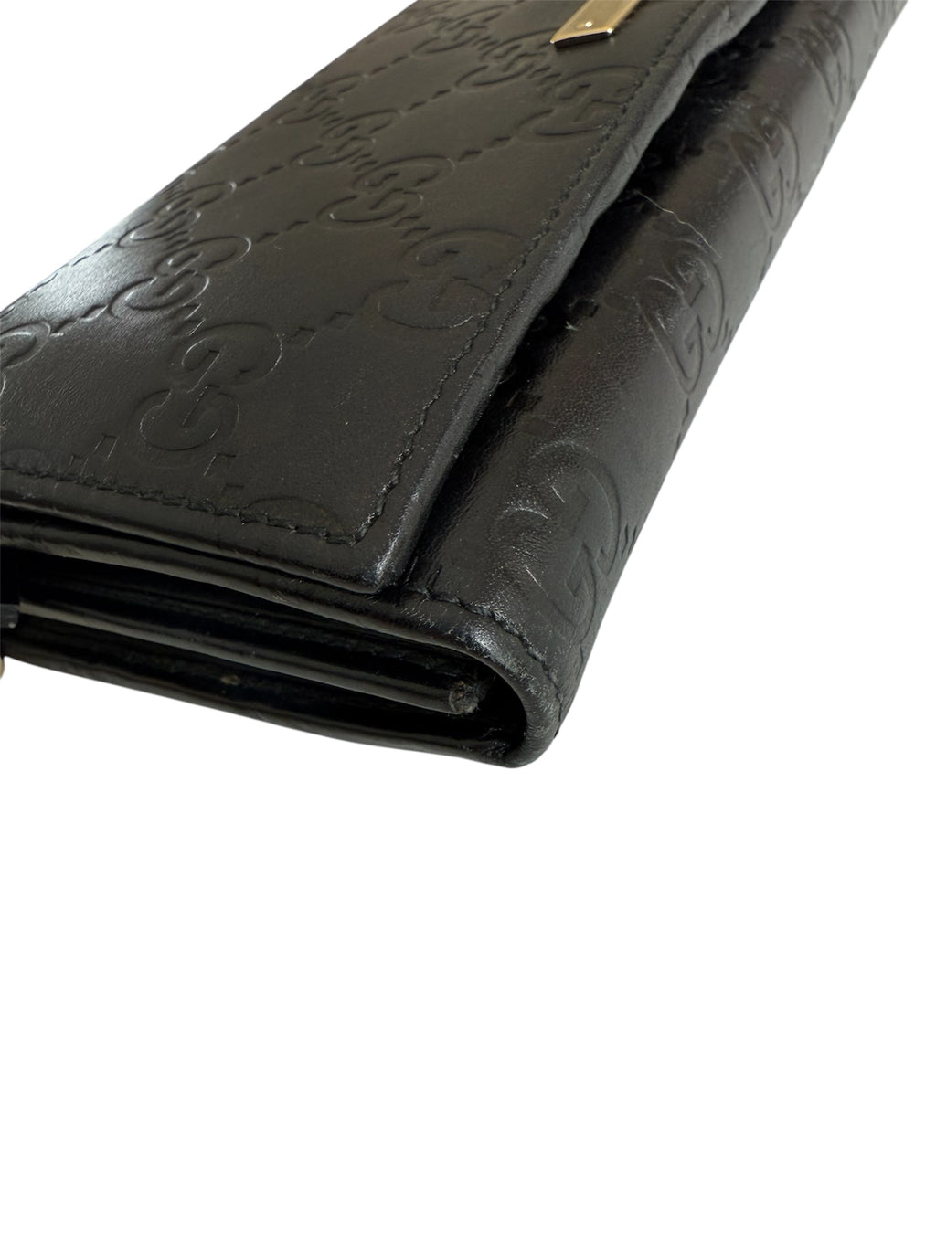 Gucci Black Leather Wallet On Chain