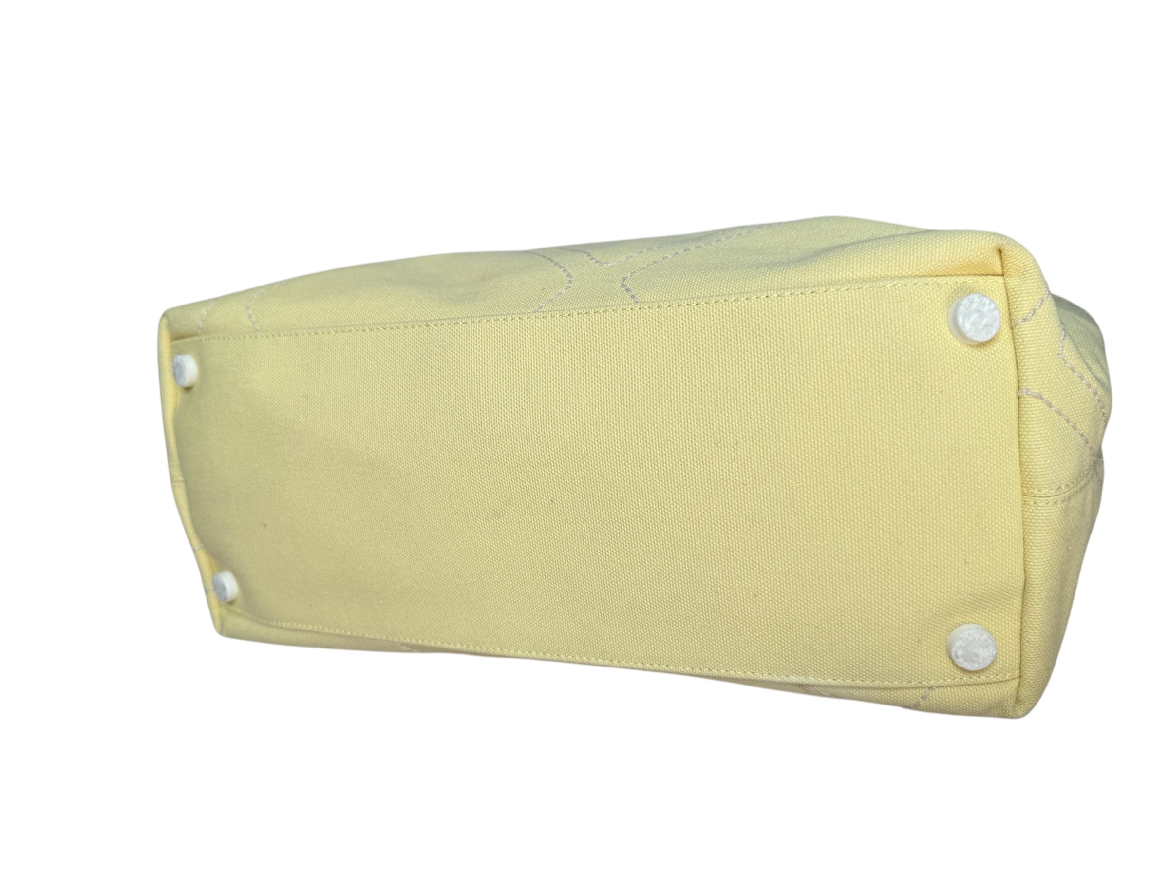 Chanel Tote Bag Yellow Canvas