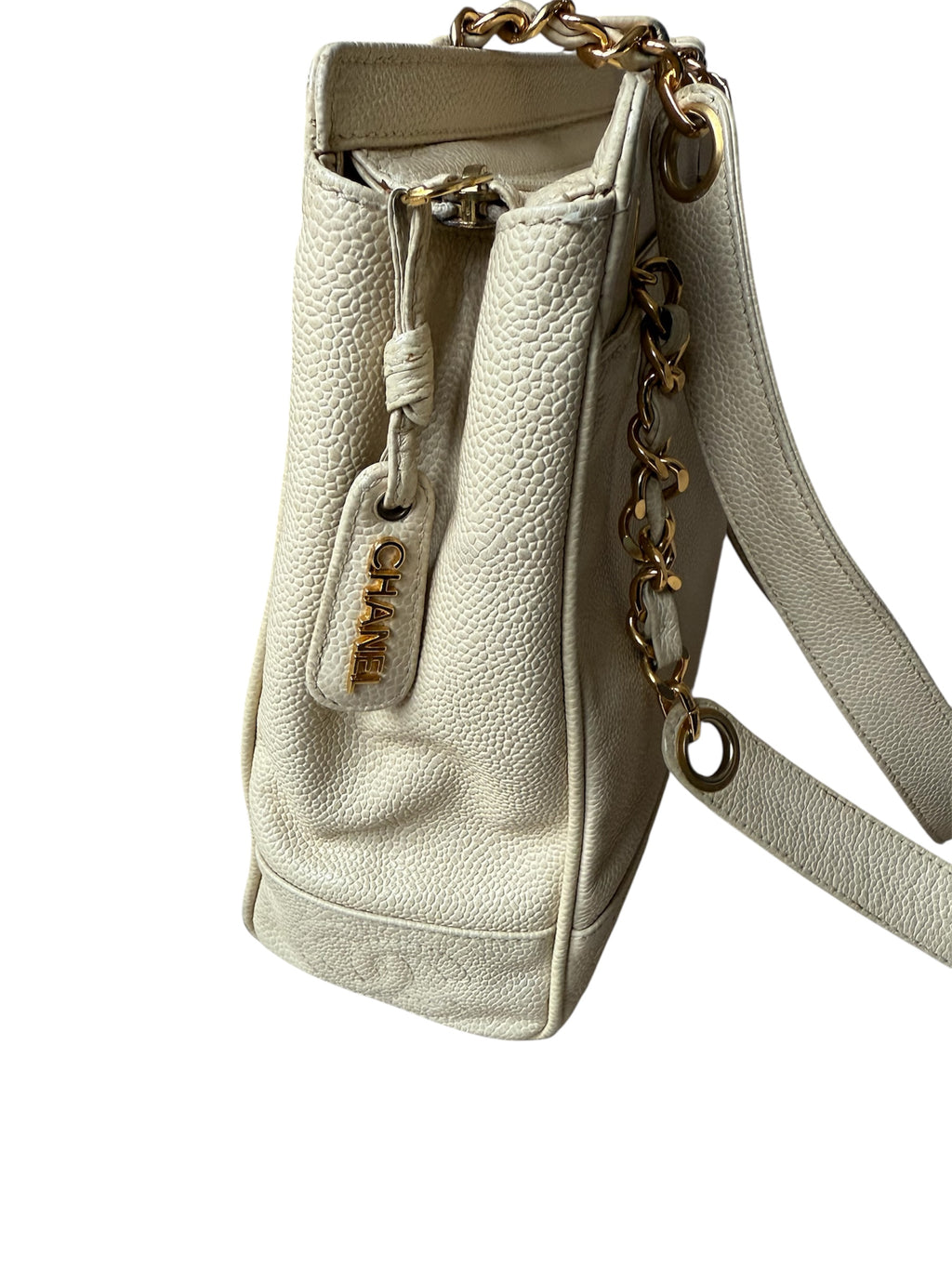 Chanel Triple Coco Mark Tote Caviar Leather Vintage