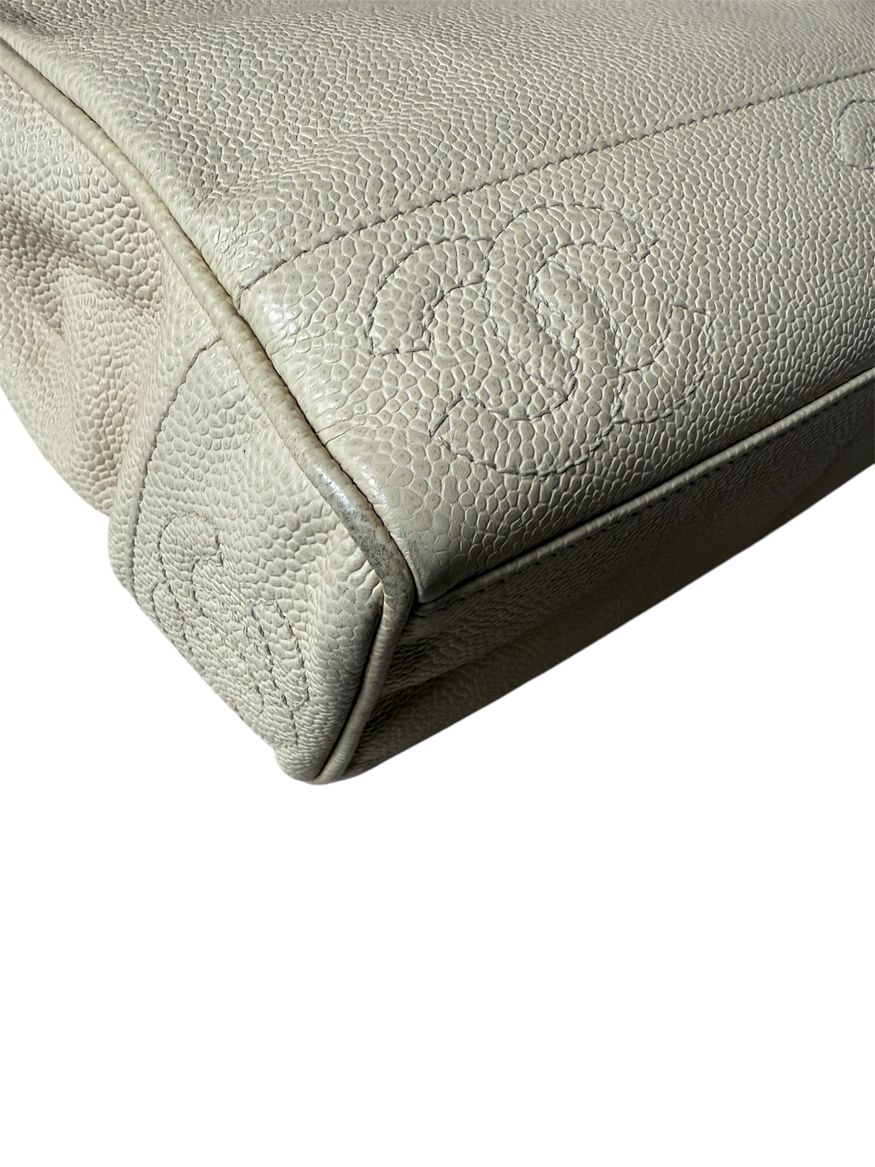Chanel Triple Coco Mark Tote Caviar Leather Vintage
