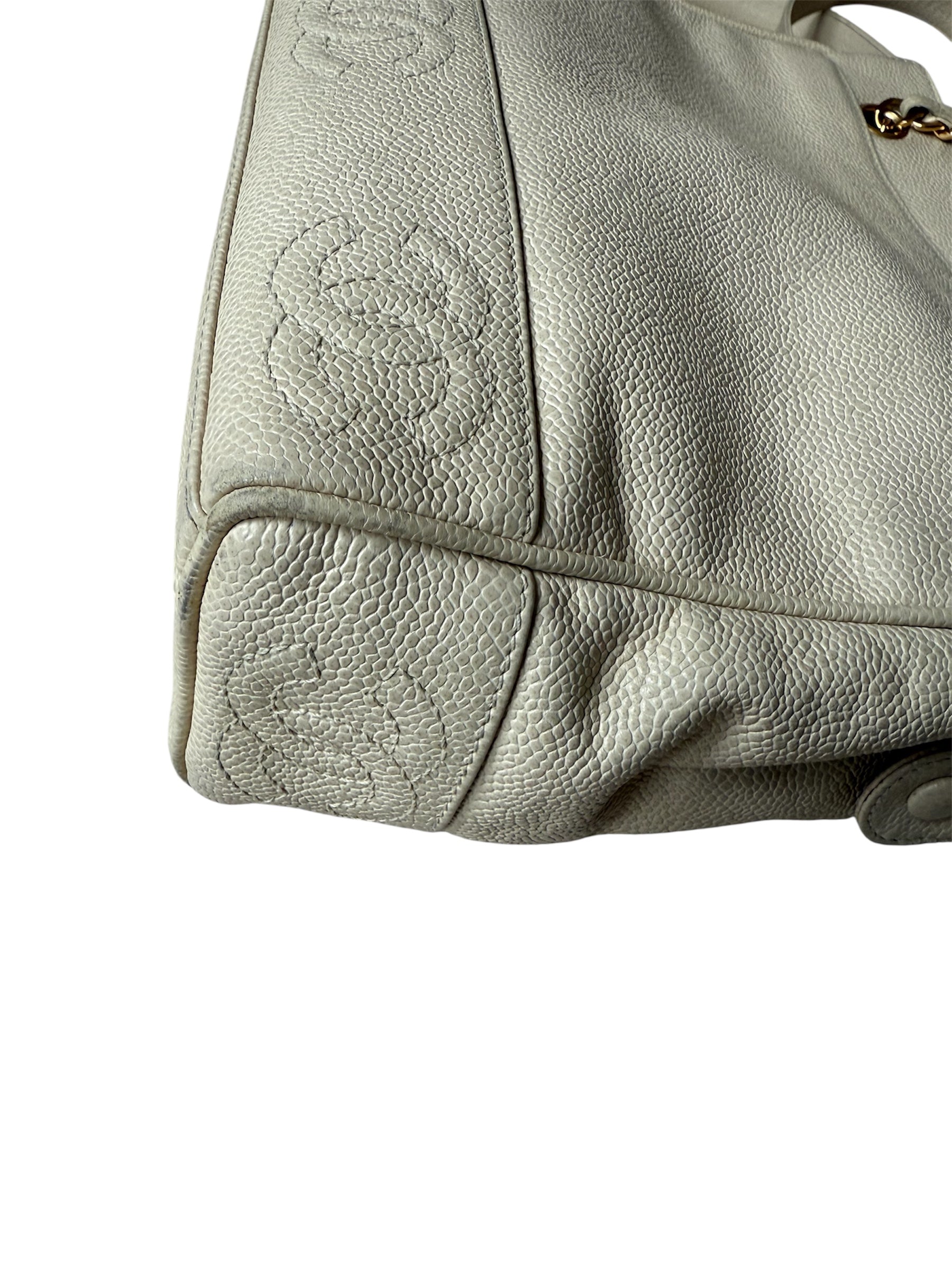 Chanel Triple Coco Mark Tote Caviar Leather Vintage