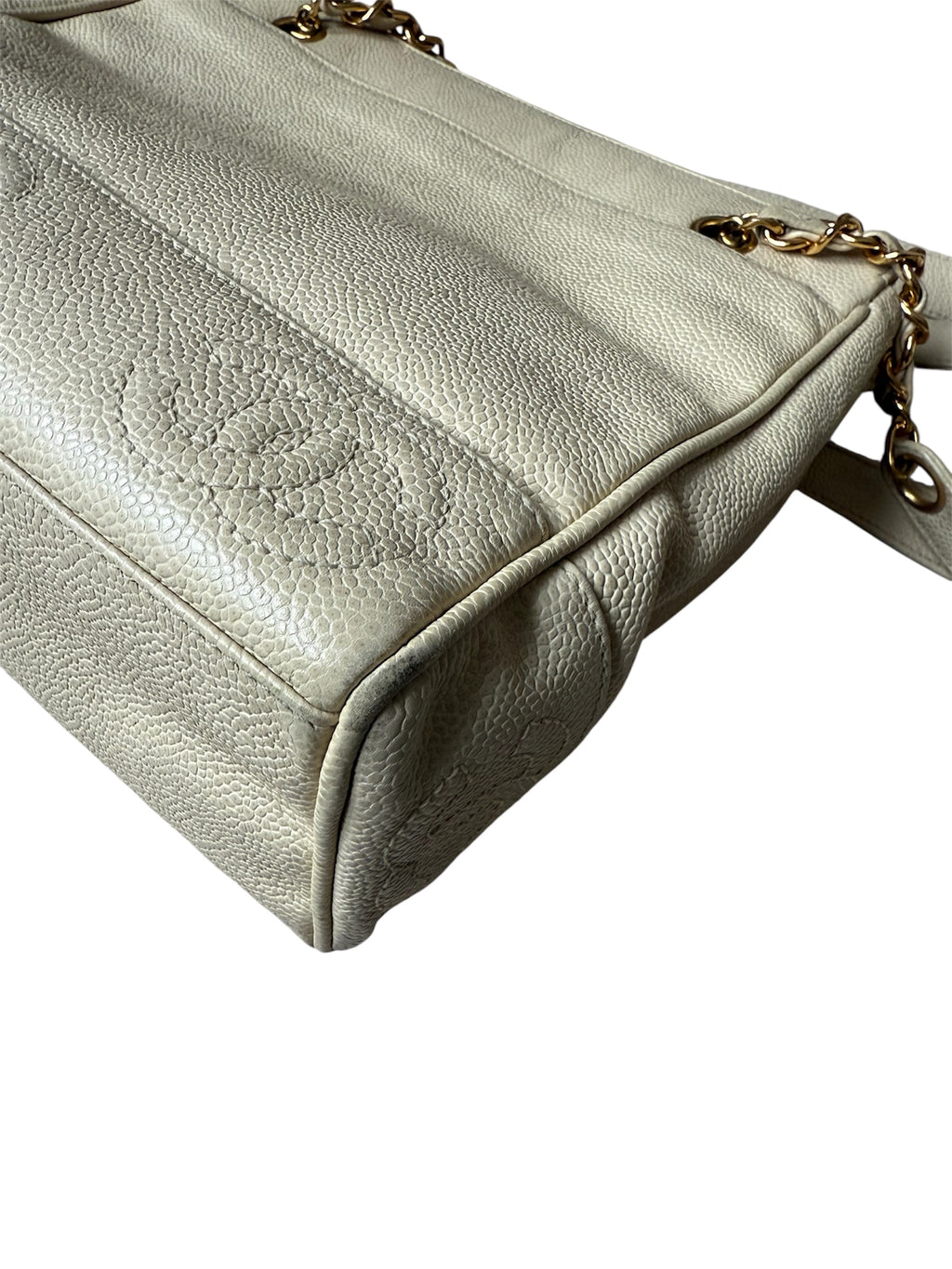Chanel Triple Coco Mark Tote Caviar Leather Vintage