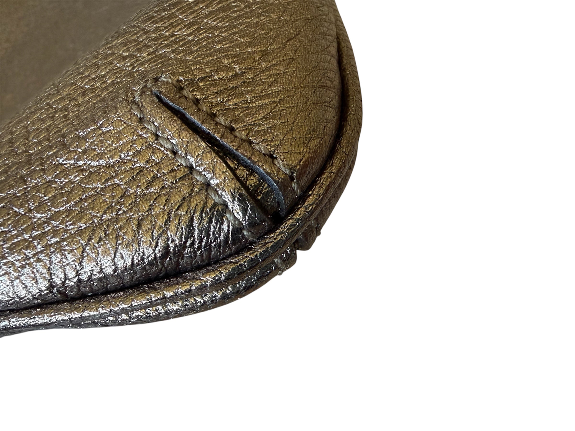 Salvatore Ferragamo Gancini Leather Silver Mini Bag