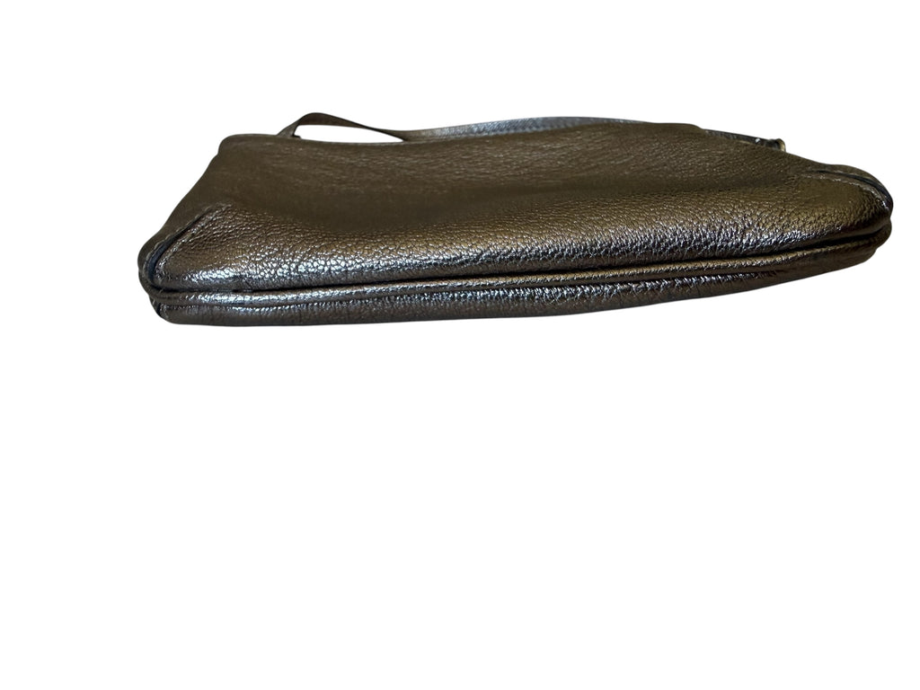 Salvatore Ferragamo Gancini Leather Silver Mini Bag
