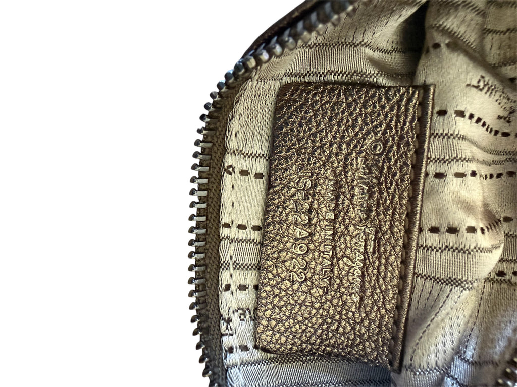 Salvatore Ferragamo Gancini Leather Silver Mini Bag