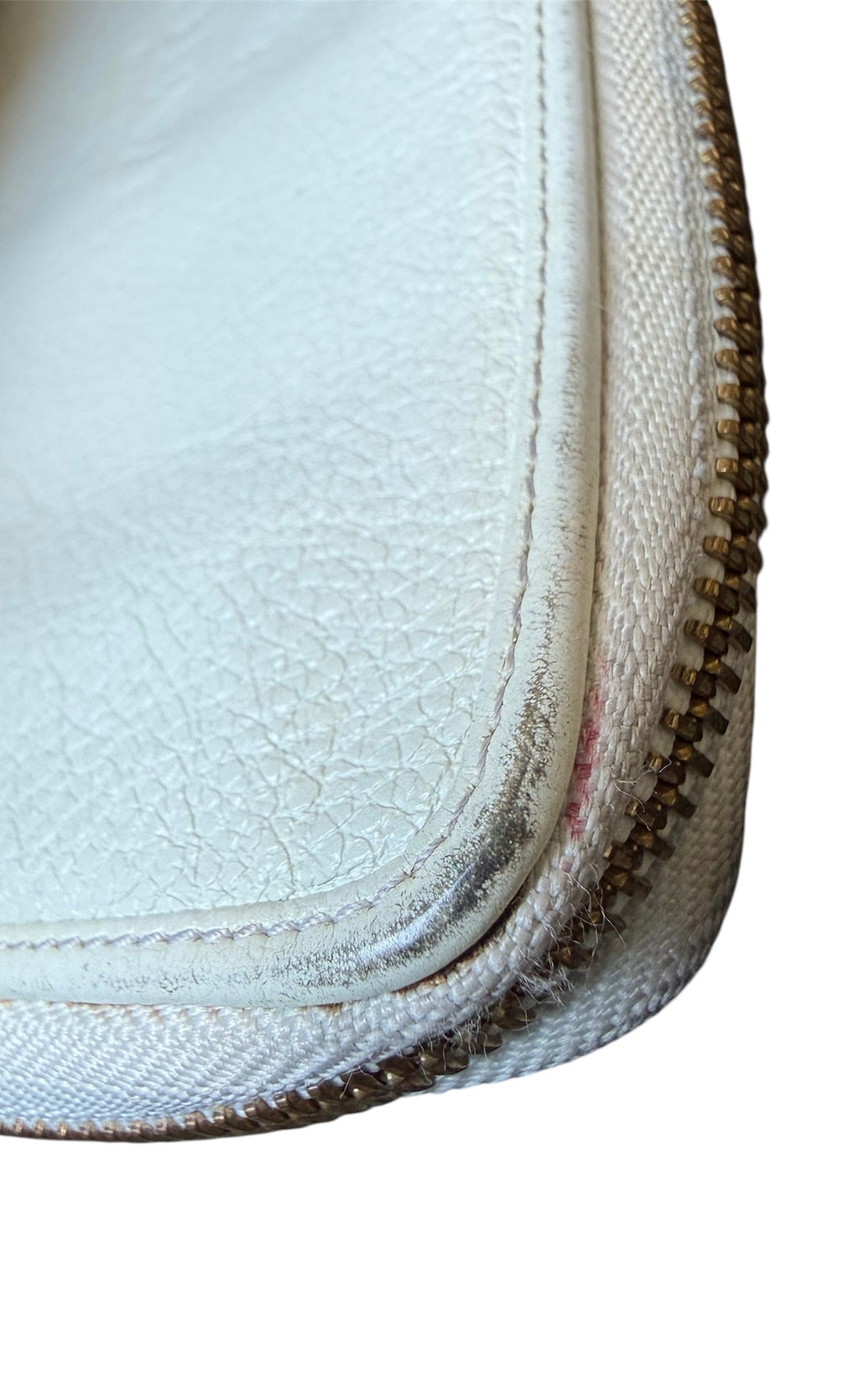 Loewe White Leather Wristlet