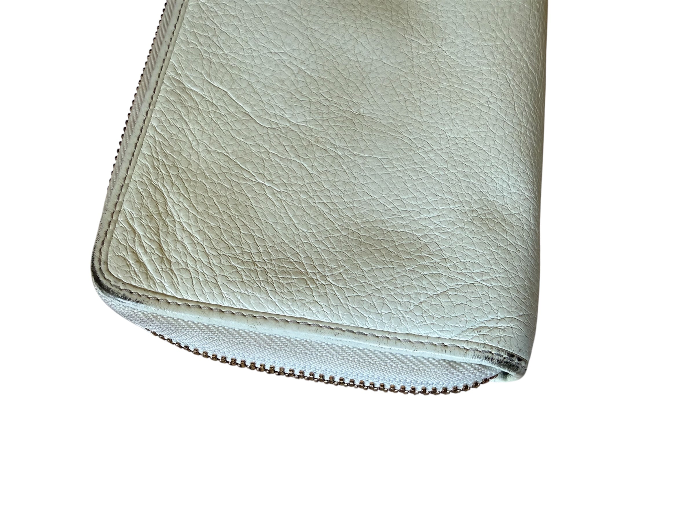 Loewe White Leather Wristlet