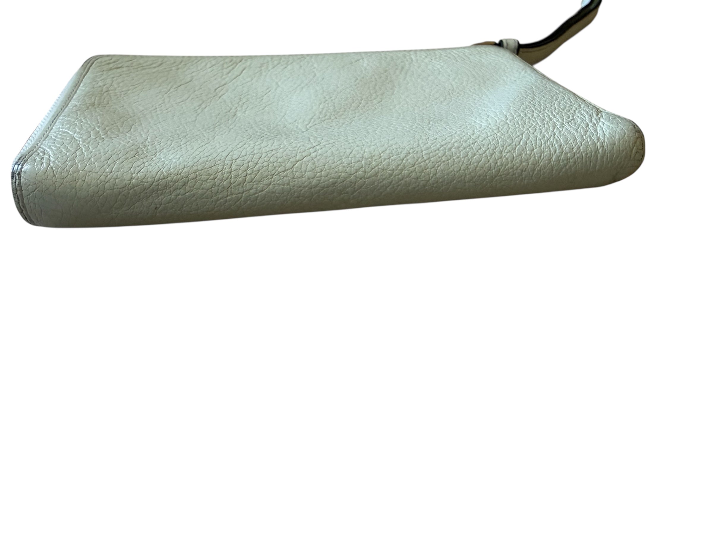 Loewe White Leather Wristlet