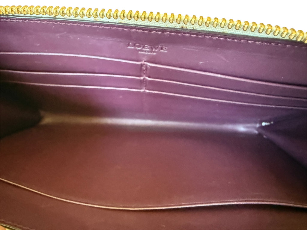 Loewe White Leather Wristlet