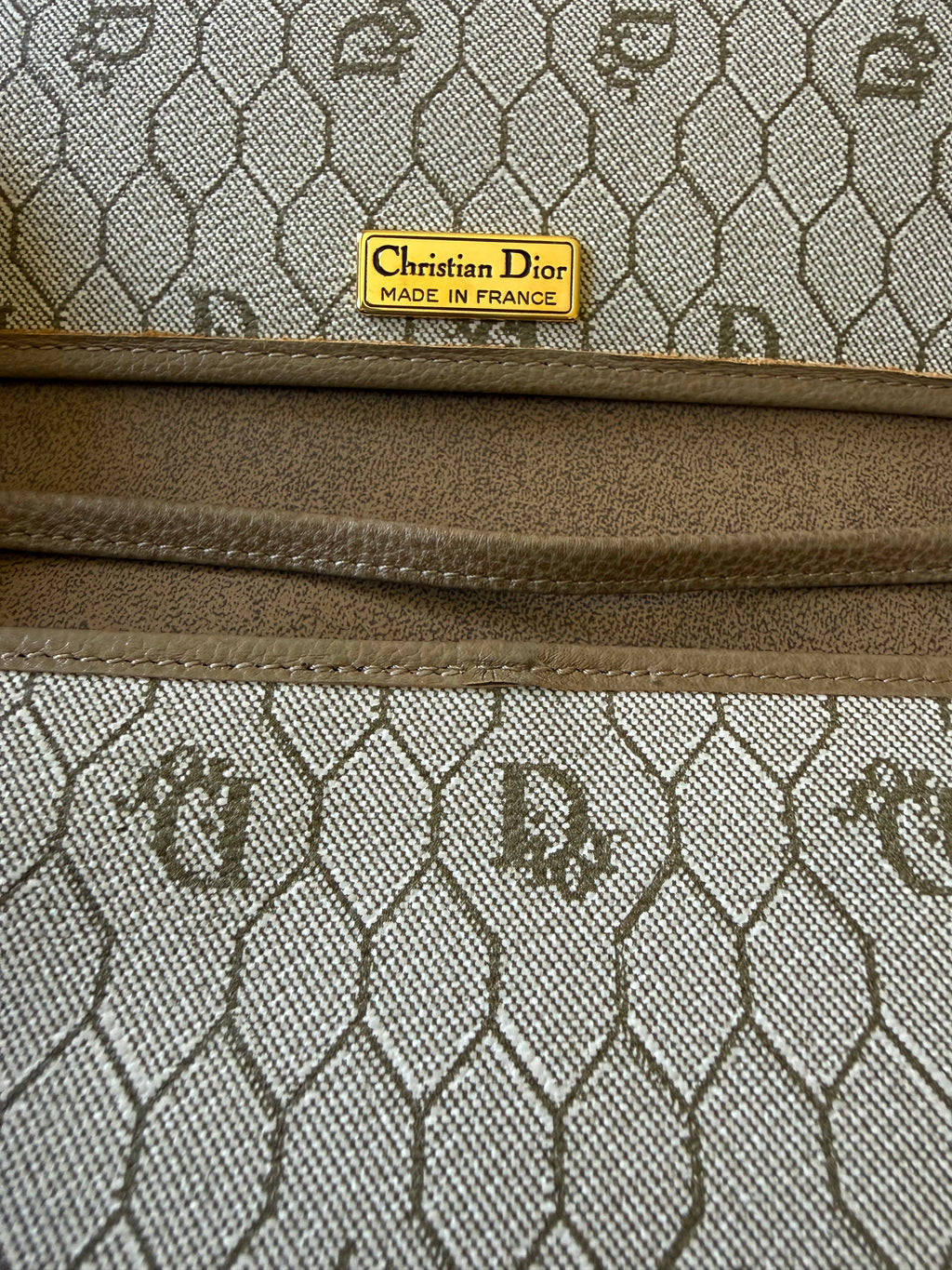 Christian Dior Vintage Leather Nude Crossbody Bag