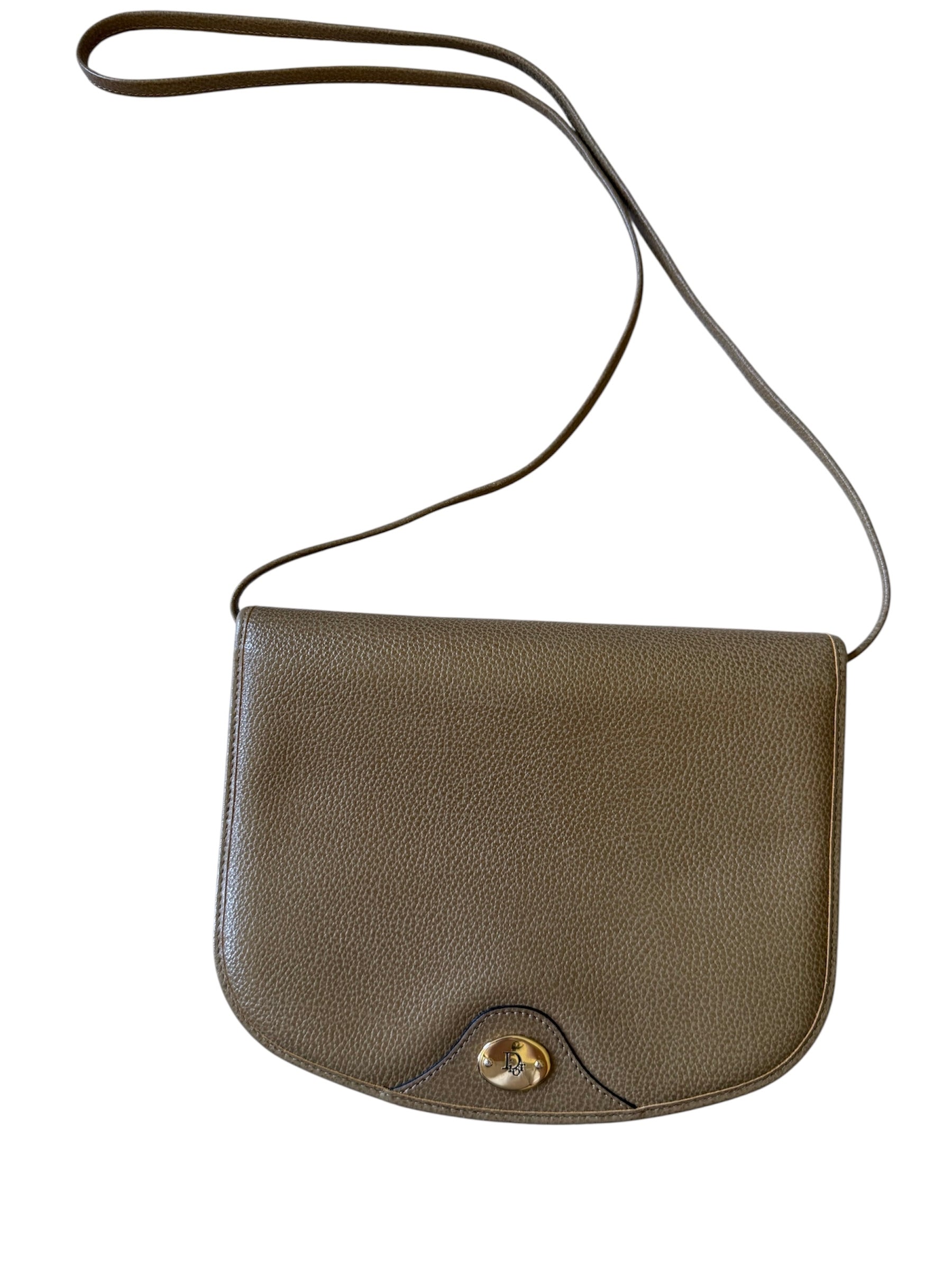 Christian Dior Vintage Leather Nude Crossbody Bag