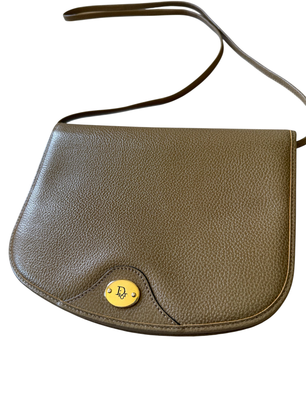 Christian Dior Vintage Leather Nude Crossbody Bag