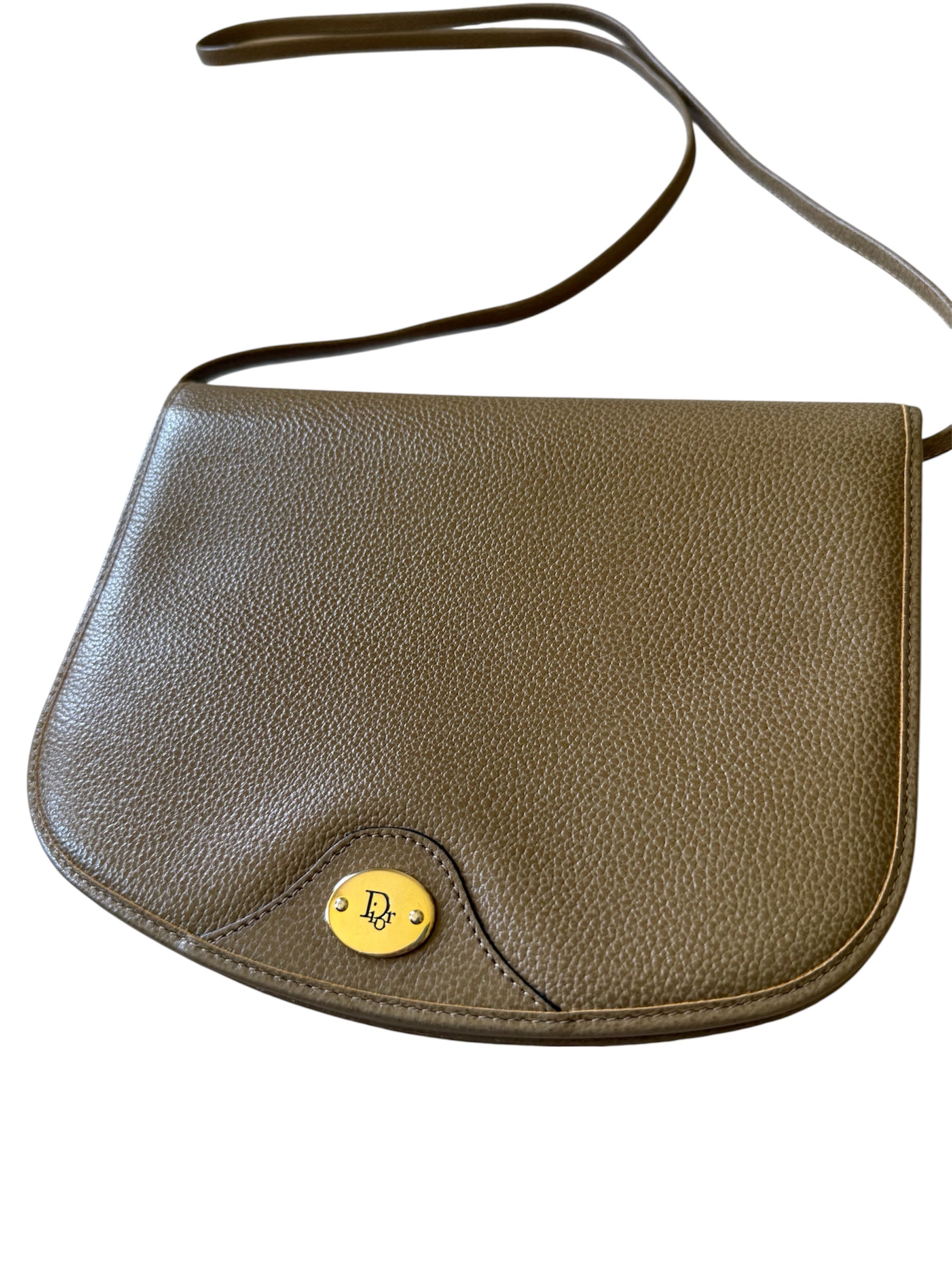 Christian Dior Vintage Leather Nude Crossbody Bag