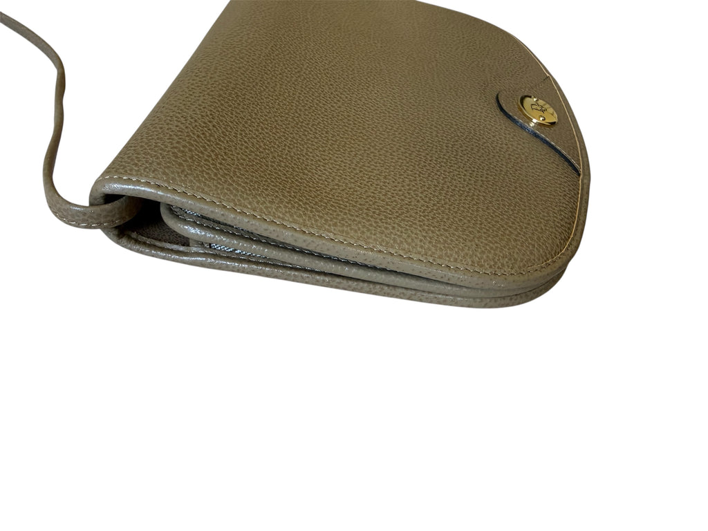 Christian Dior Vintage Leather Nude Crossbody Bag