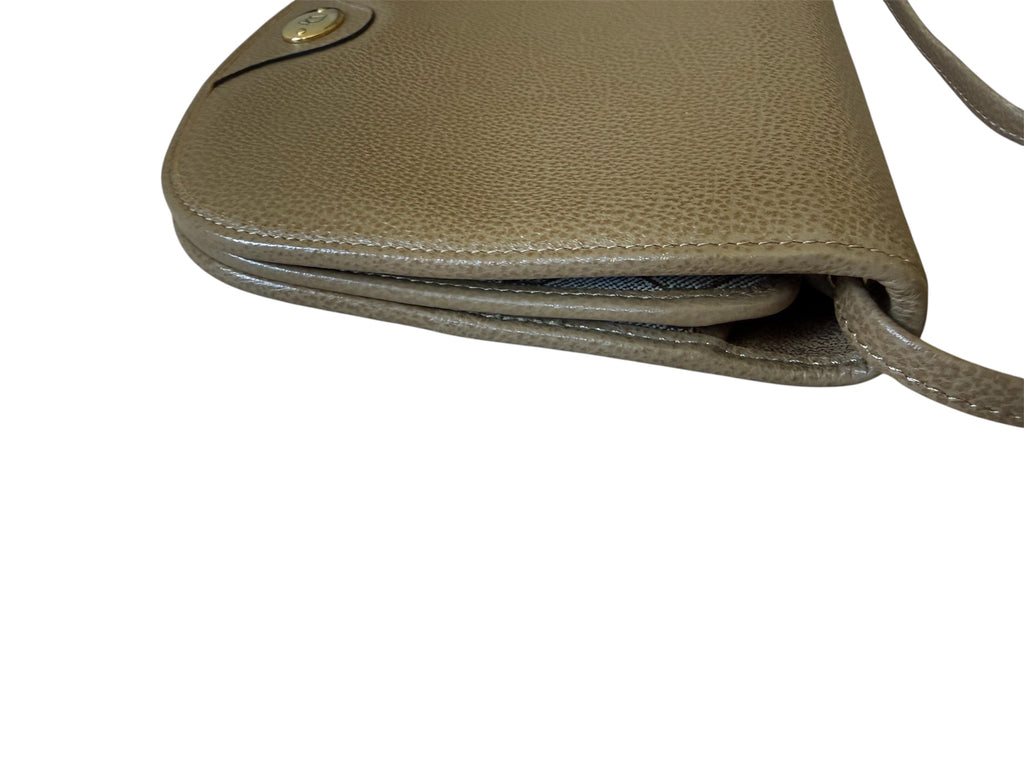 Christian Dior Vintage Leather Nude Crossbody Bag