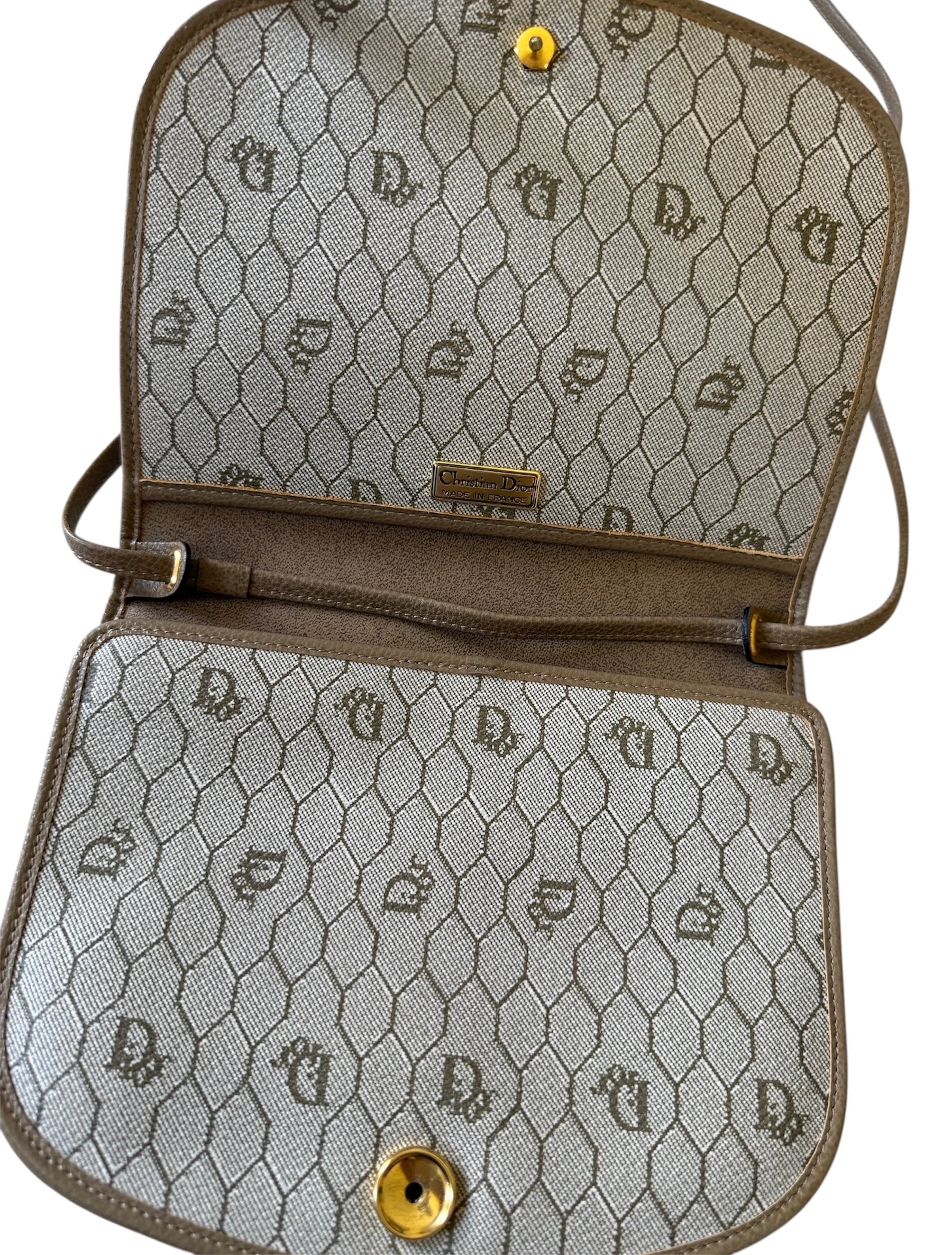 Christian Dior Vintage Leather Nude Crossbody Bag