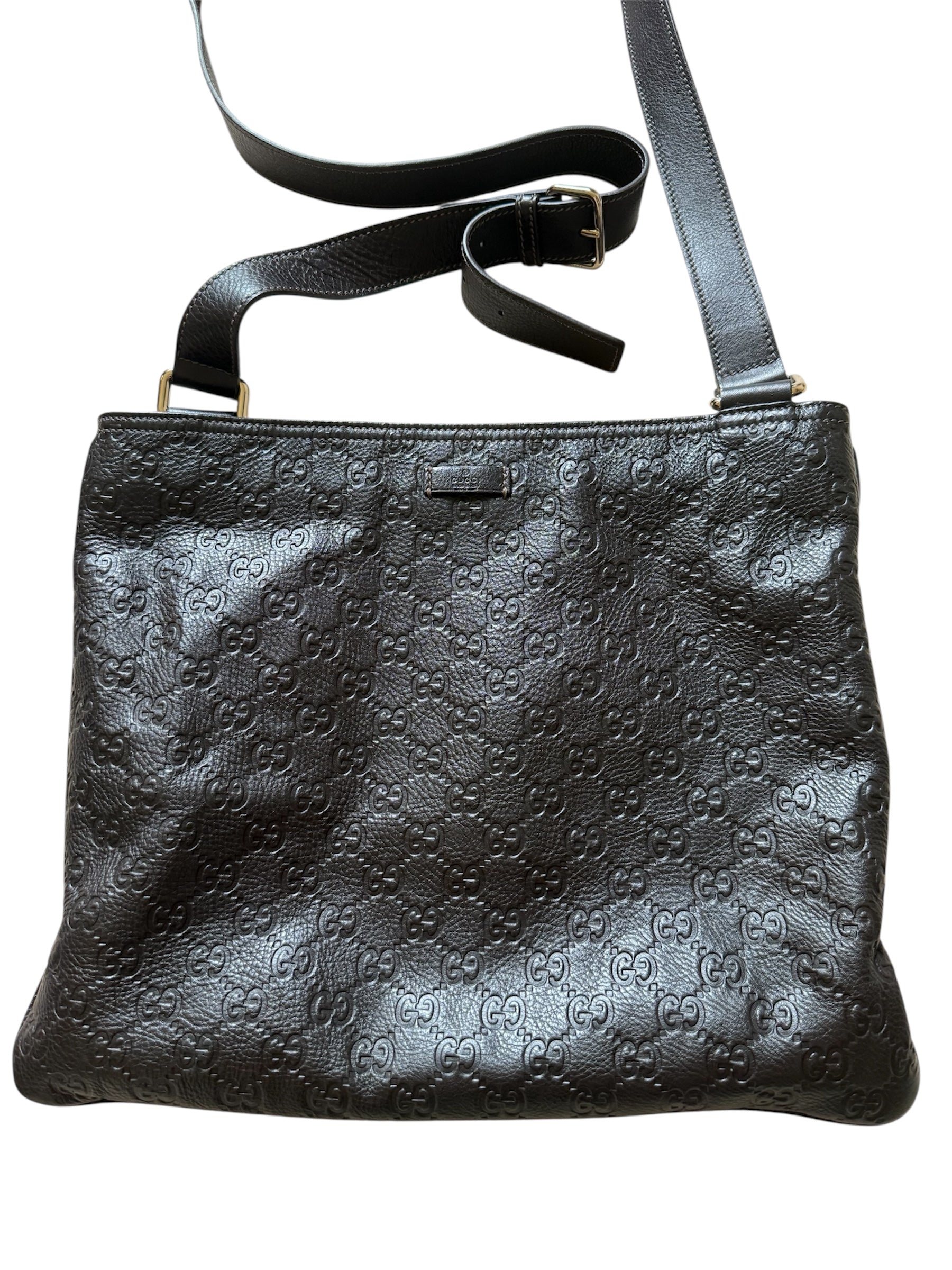 Gucci Brown Leather Crossbody Bag