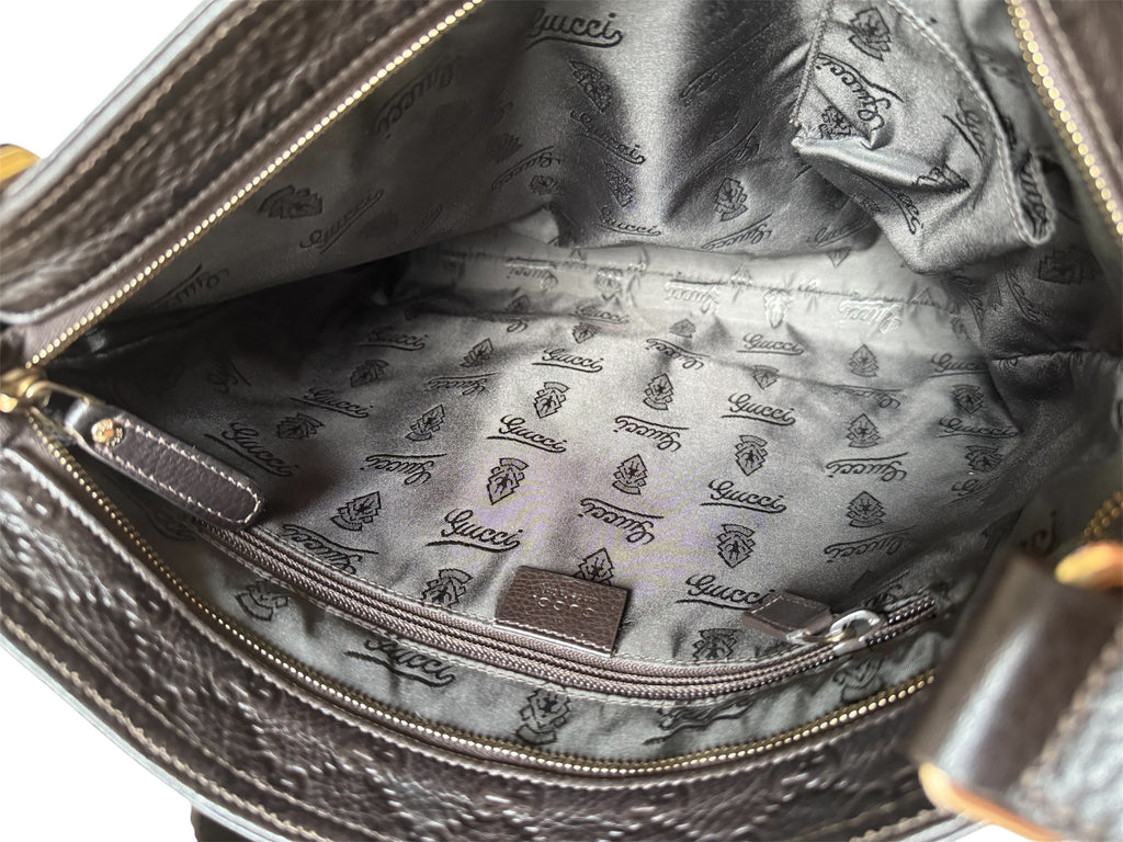 Gucci Brown Leather Crossbody Bag