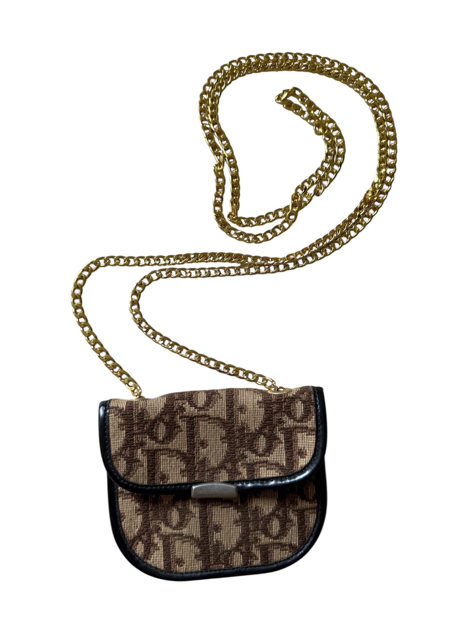 Christian Dior Oblique Canvas Coin Pouch Trotter (turned into mini crossbody)