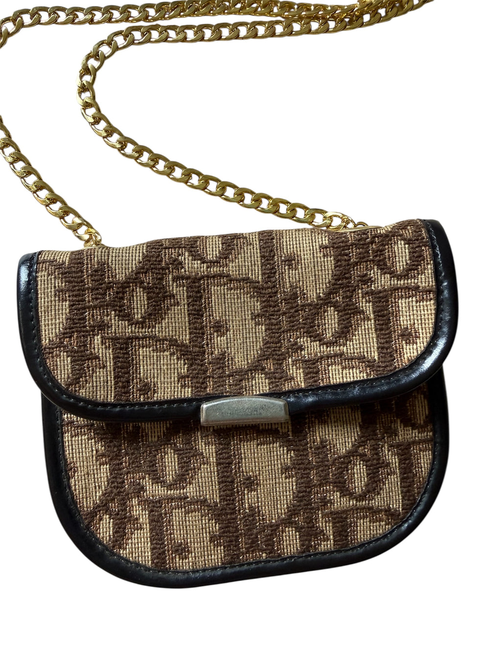 Christian Dior Oblique Canvas Coin Pouch Trotter (turned into mini crossbody)