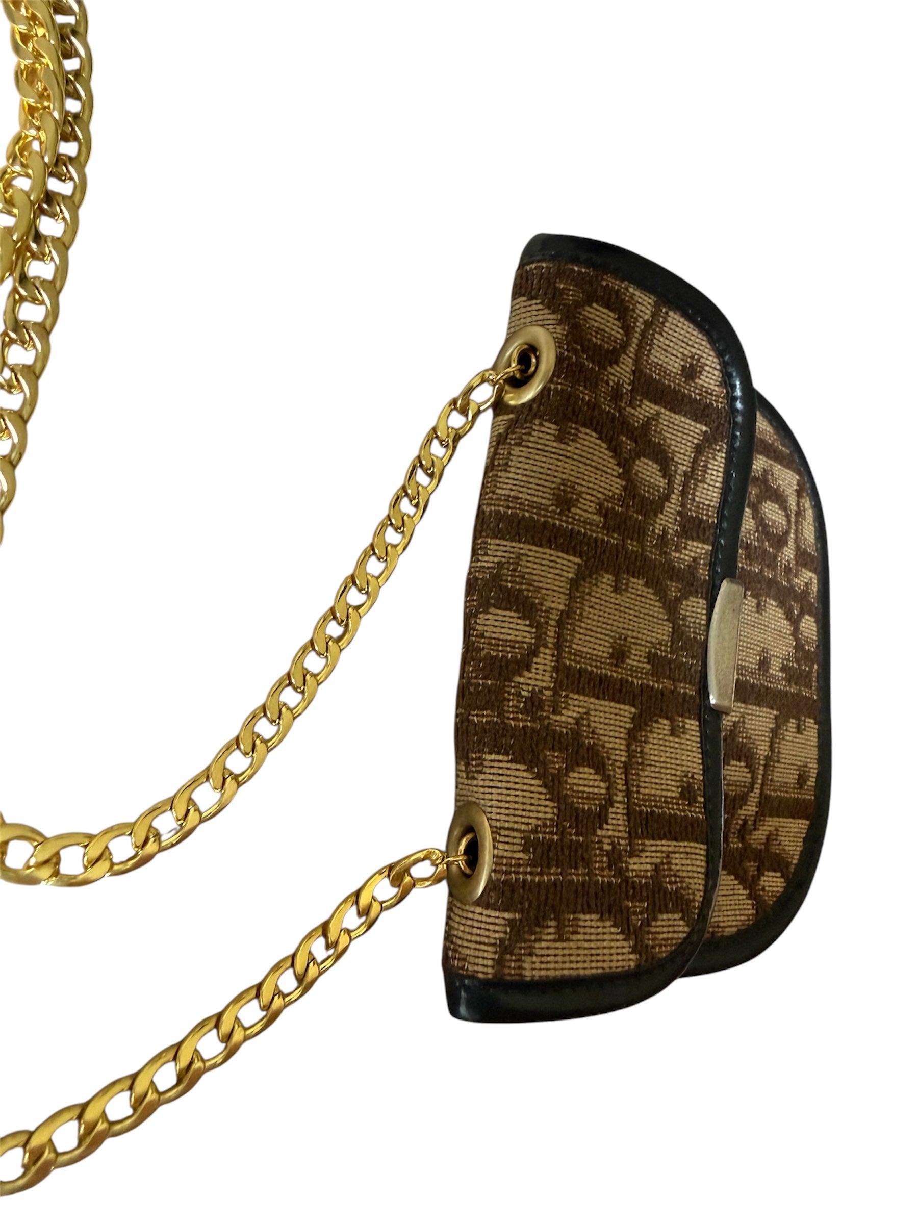 Christian Dior Oblique Canvas Coin Pouch Trotter (turned into mini crossbody)