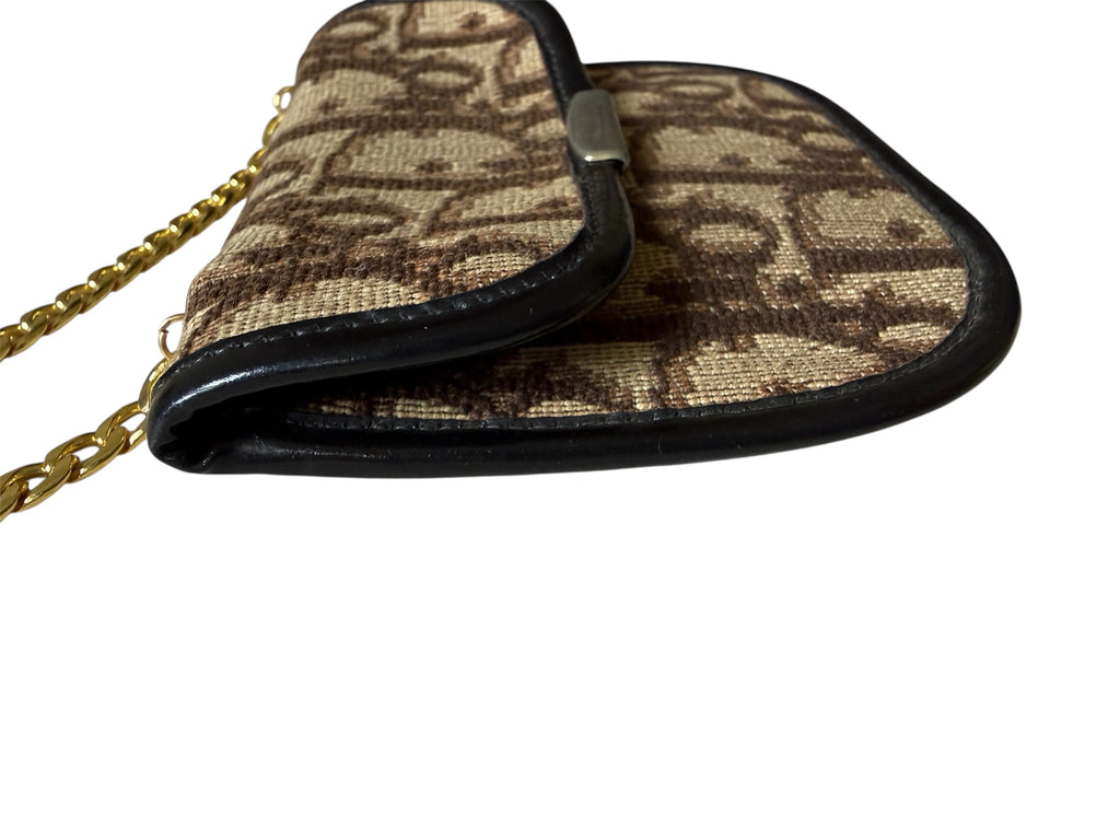 Christian Dior Oblique Canvas Coin Pouch Trotter (turned into mini crossbody)