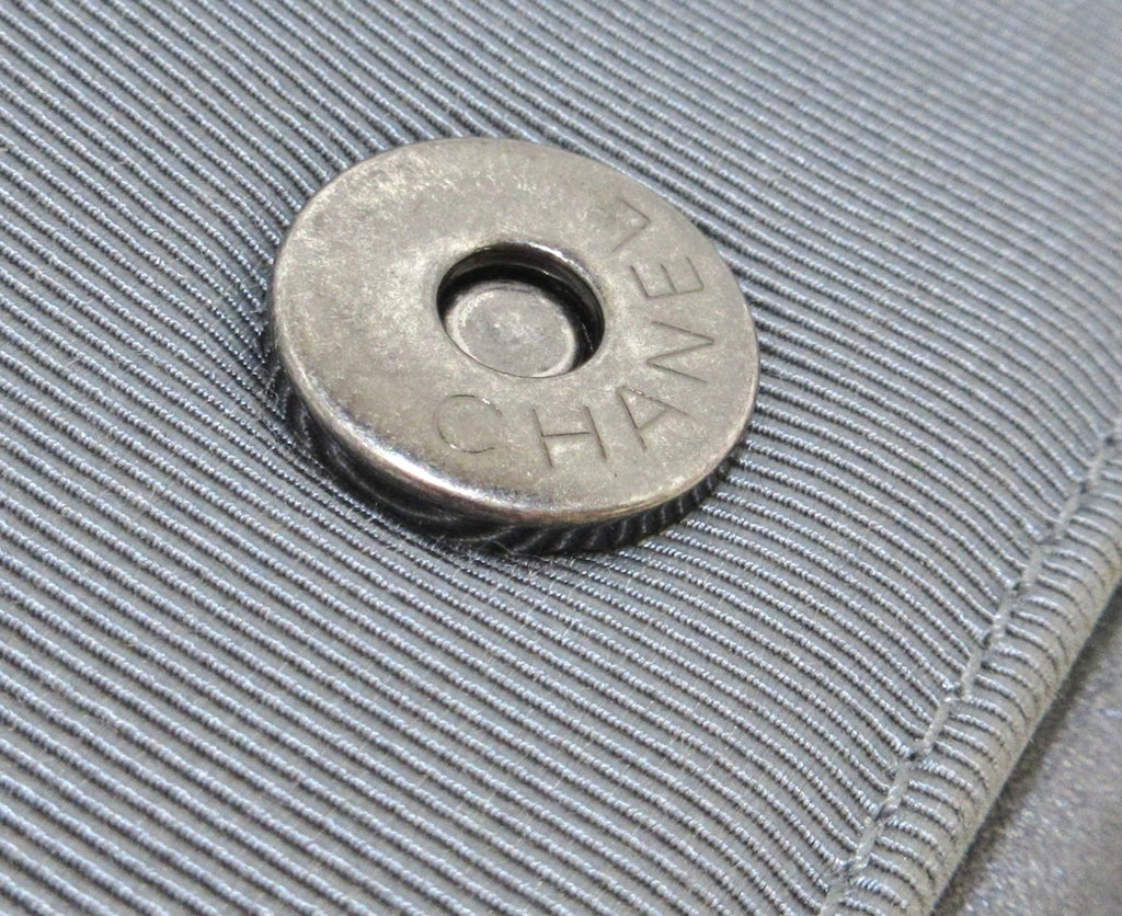 Chanel Matelasse Shoulder Bag Grey/Black Lambskin