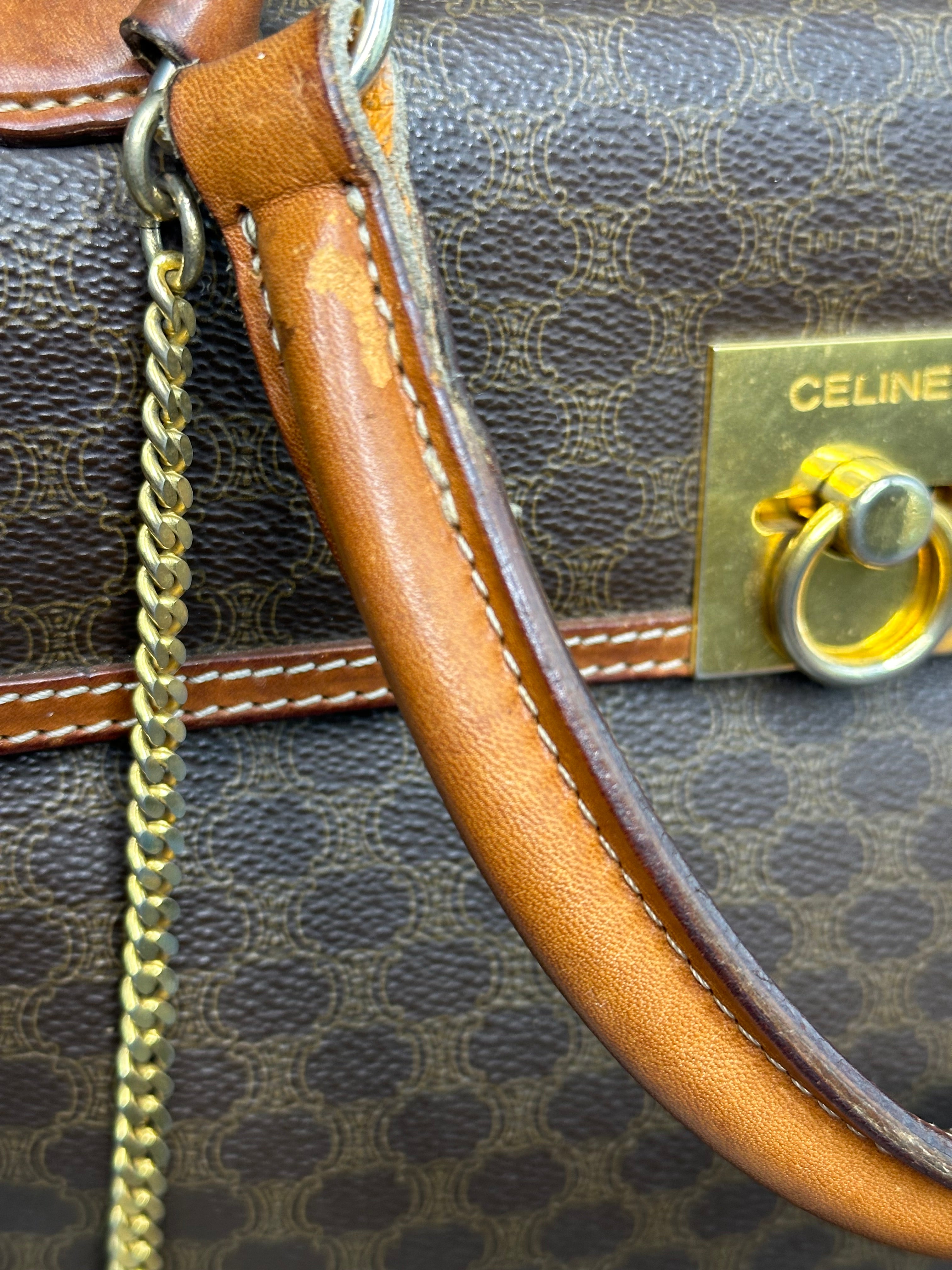 Celine Macadam Canvas Top Handle Bag