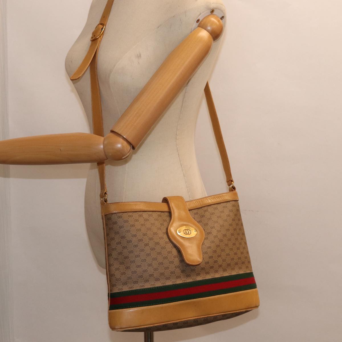 Gucci Micro GG Canvas Web Sherry Line Crossbody