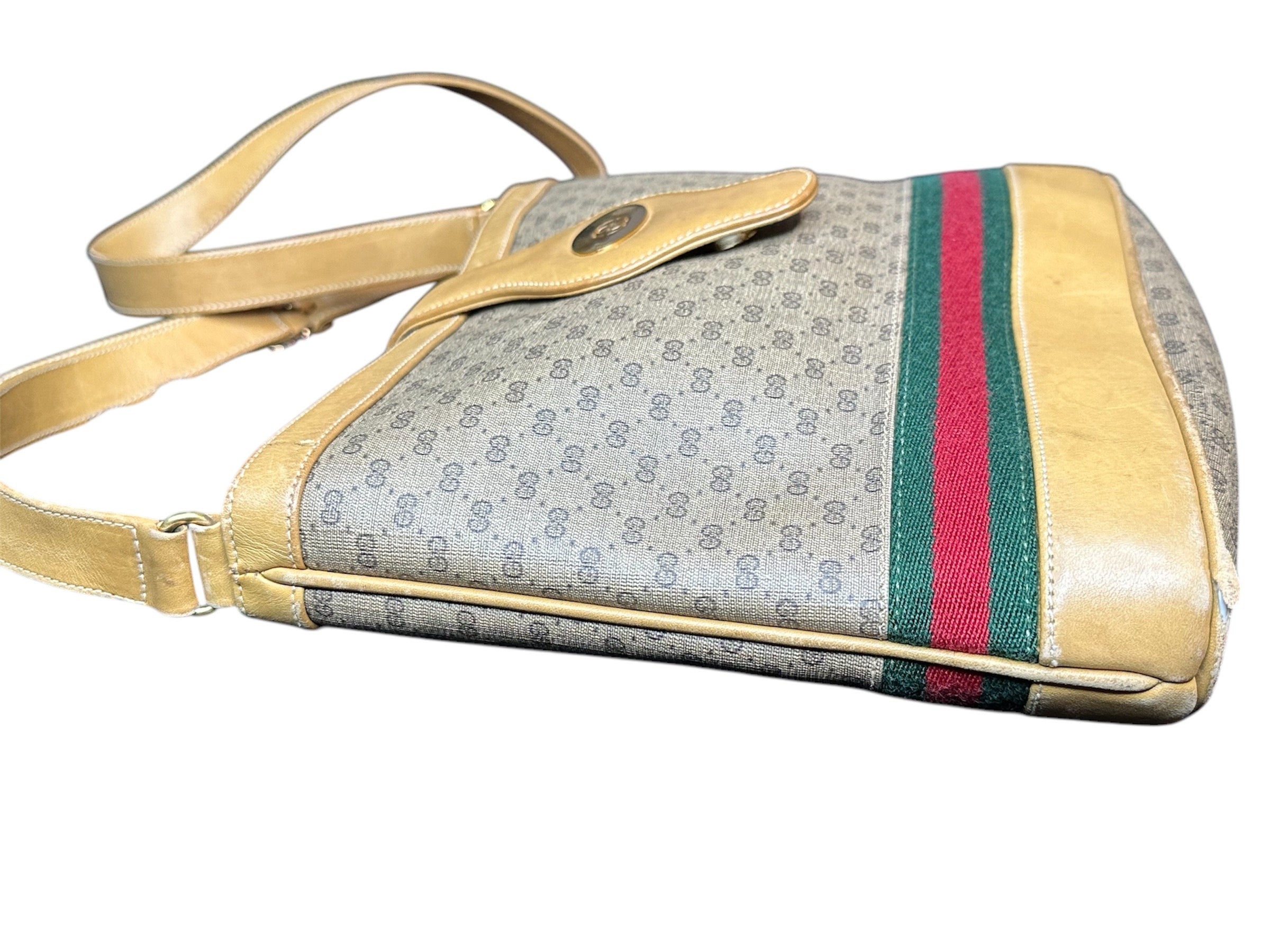 Gucci Micro GG Canvas Web Sherry Line Crossbody