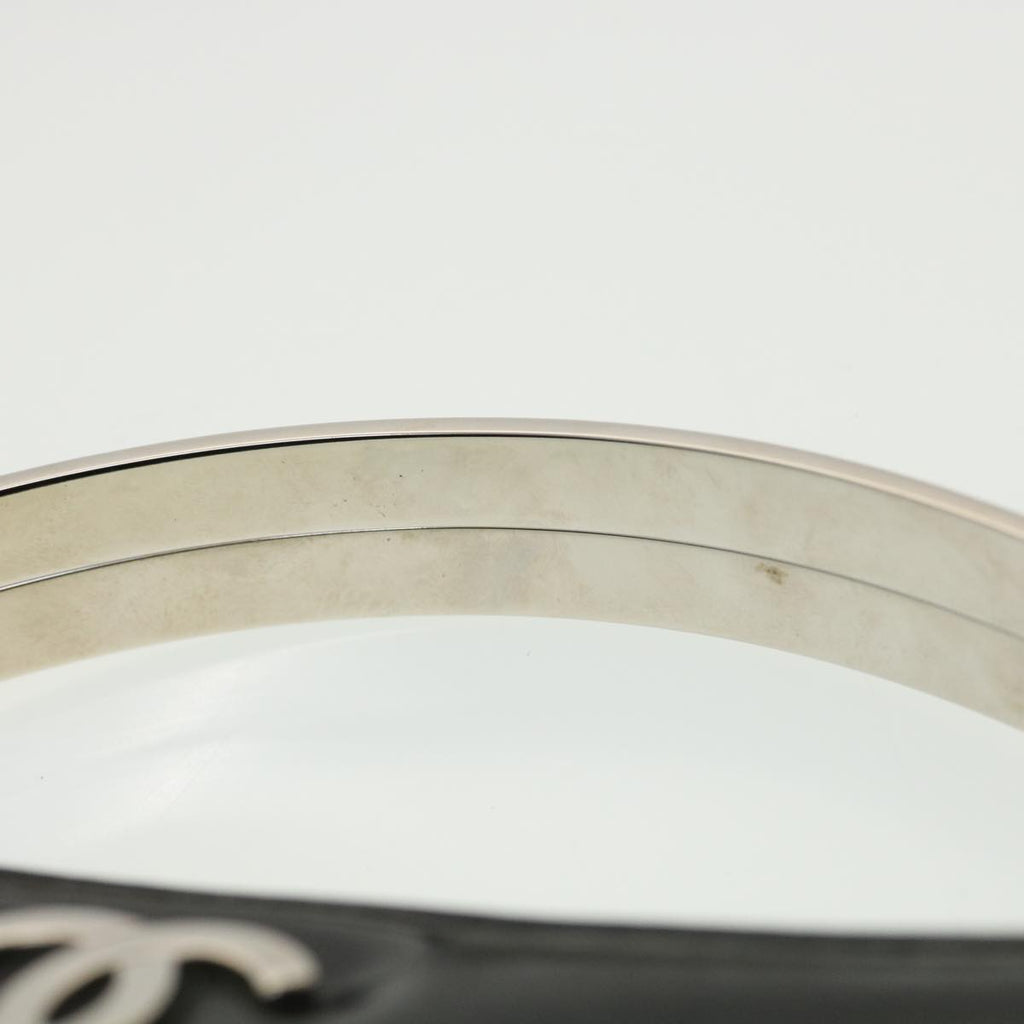 Chanel Hand Bag Enamel Black CC Vintage