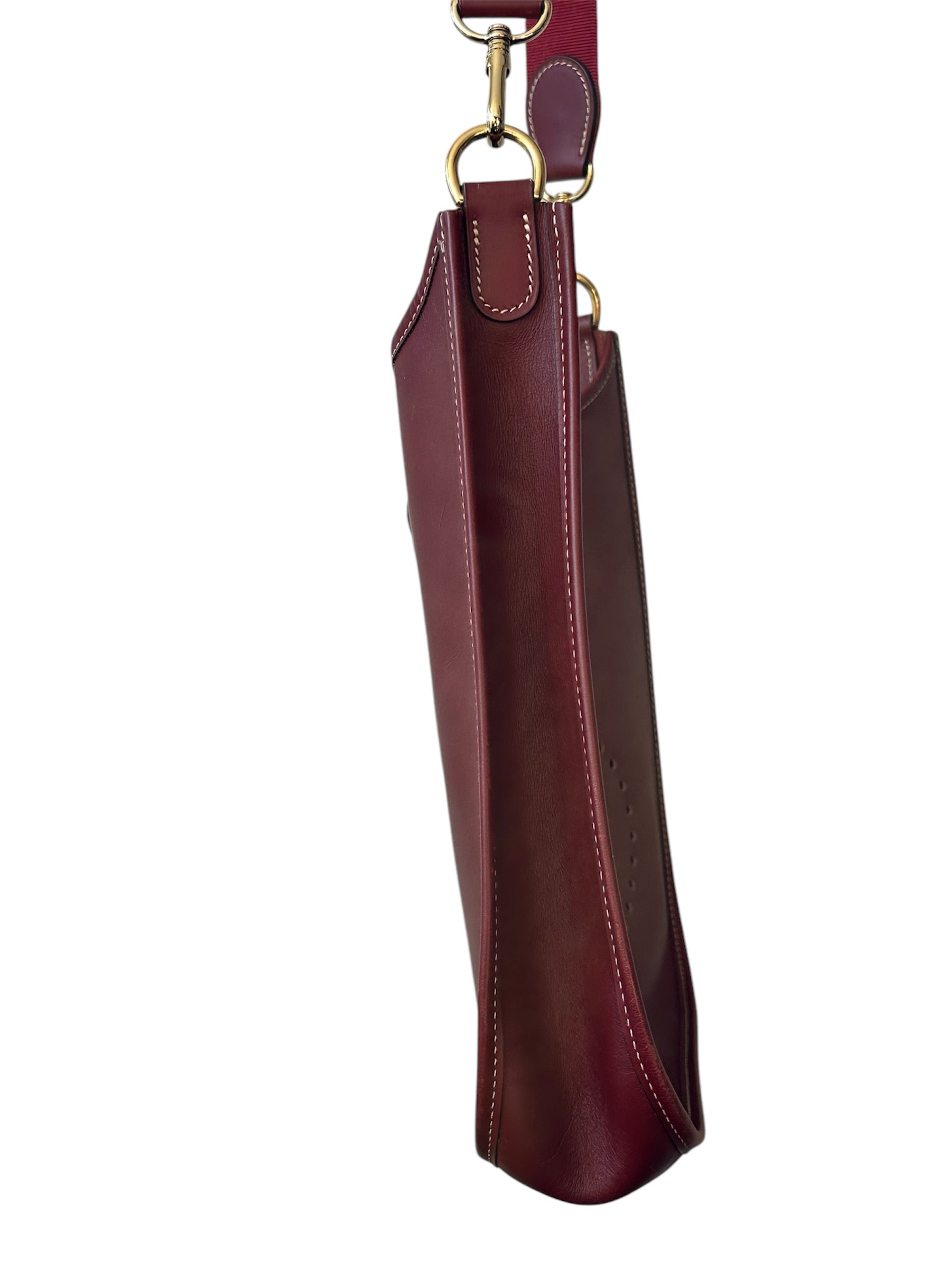 Hermes Evelyn 1 PM Box Calf Leather Bordeaux