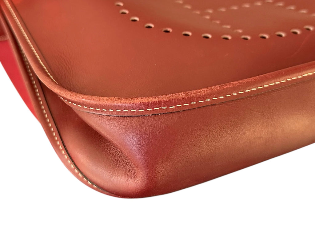 Hermes Evelyn 1 PM Box Calf Leather Bordeaux