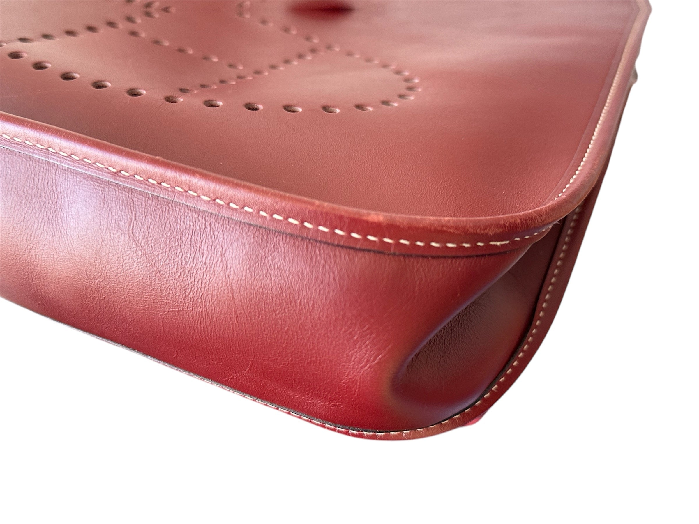 Hermes Evelyn 1 PM Box Calf Leather Bordeaux