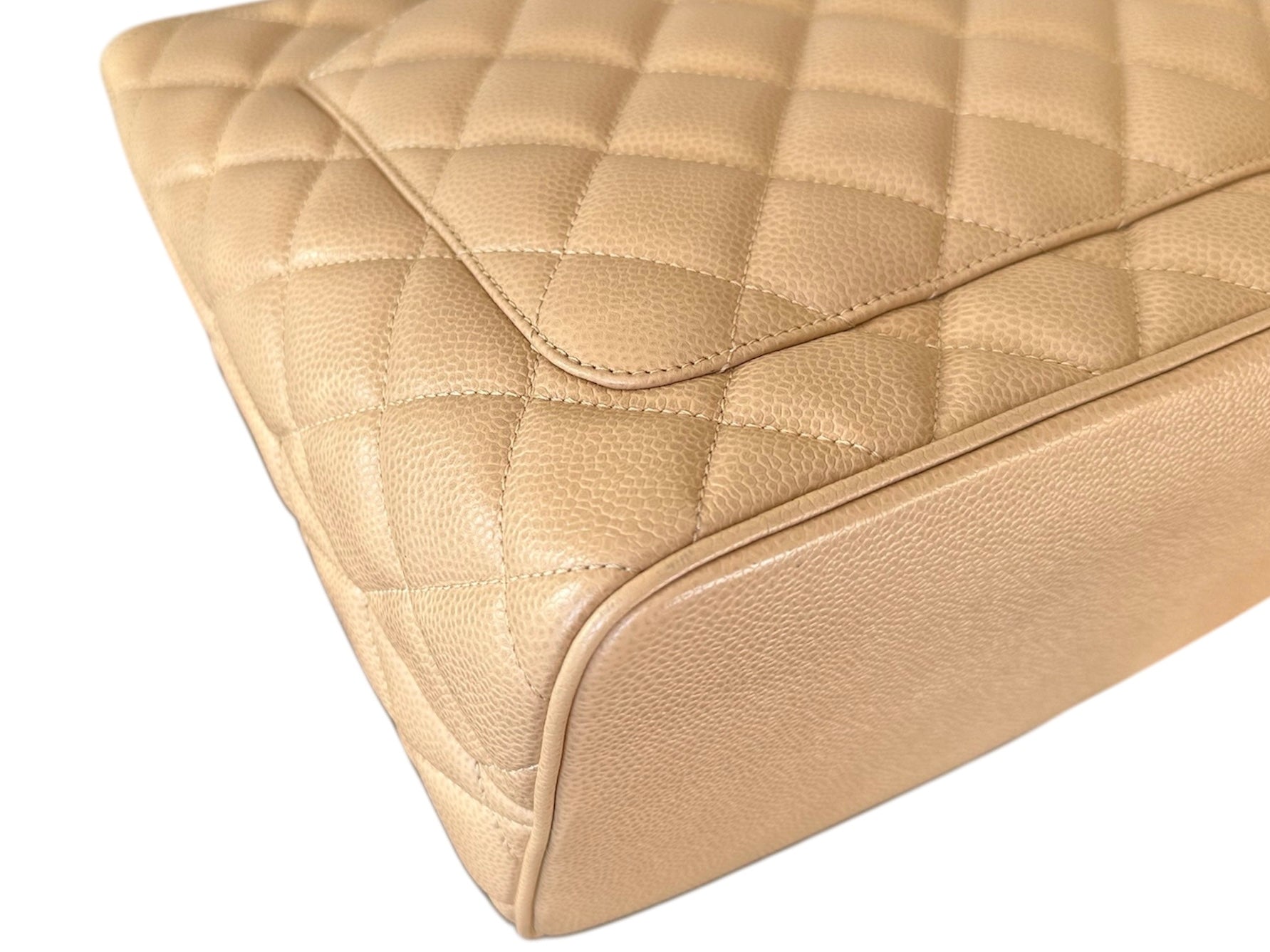 Chanel Classic Gold Medallion CC Quilted Caviar Leather Tote Bag