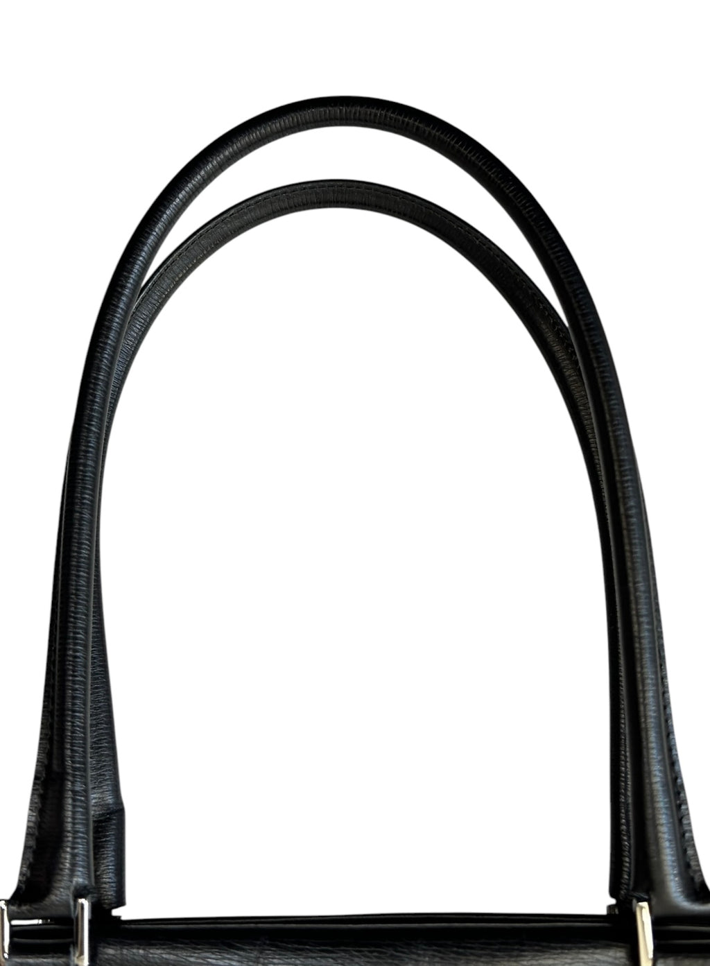 Gucci Front Angle Zipper Black Leather Shoulder Bag