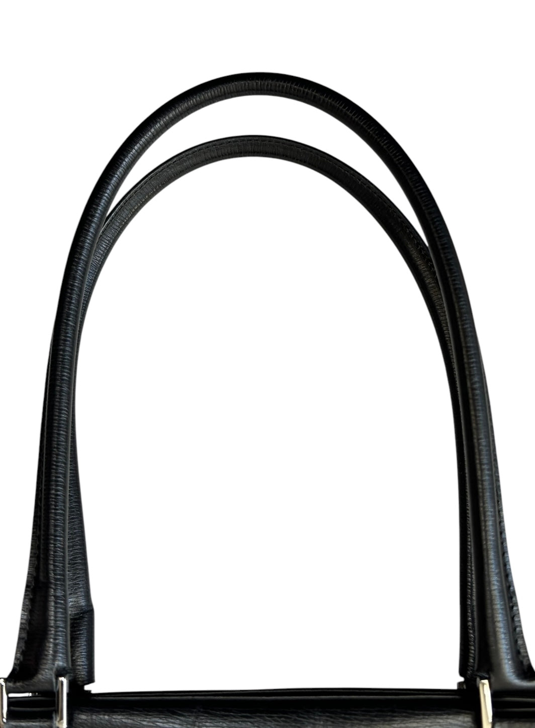 Gucci Front Angle Zipper Black Leather Shoulder Bag