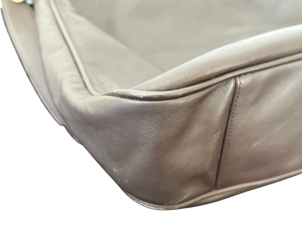 Gucci Bamboo Handle Large Leather Bag With Strap